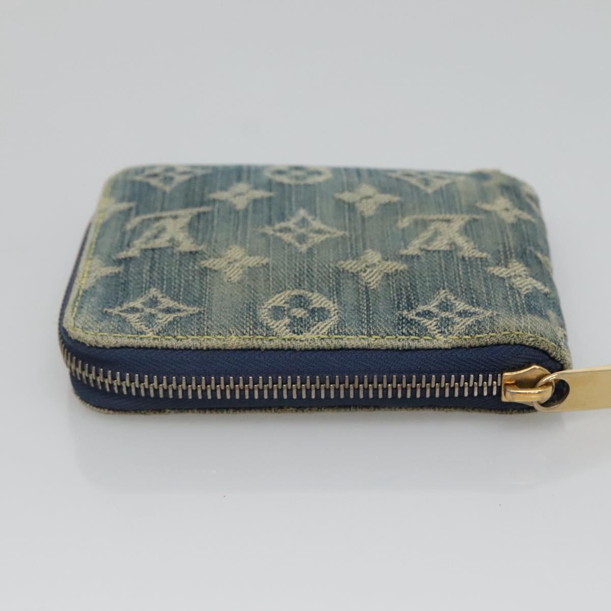 Louis Vuitton Zippy wallet, Blue, Denim - Jeans, wallet