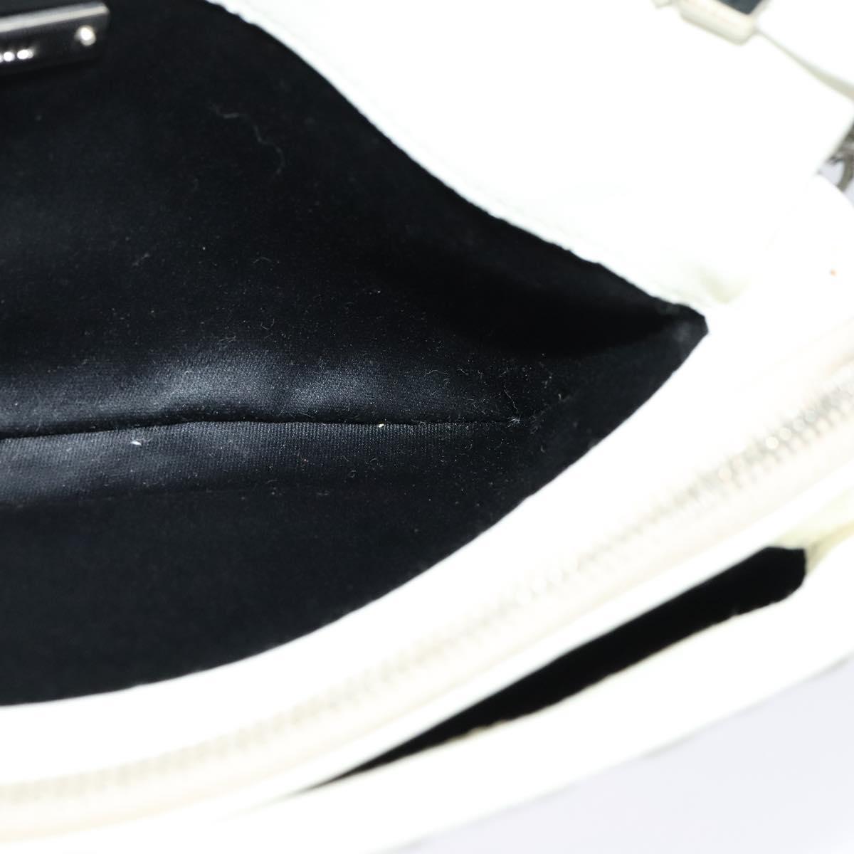 Miu Miu Crystal, White, Leather, shoulder