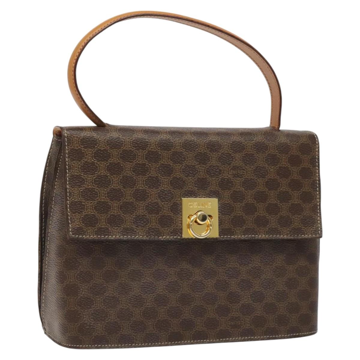 Céline Macadam, Brown, Canvas, handbag