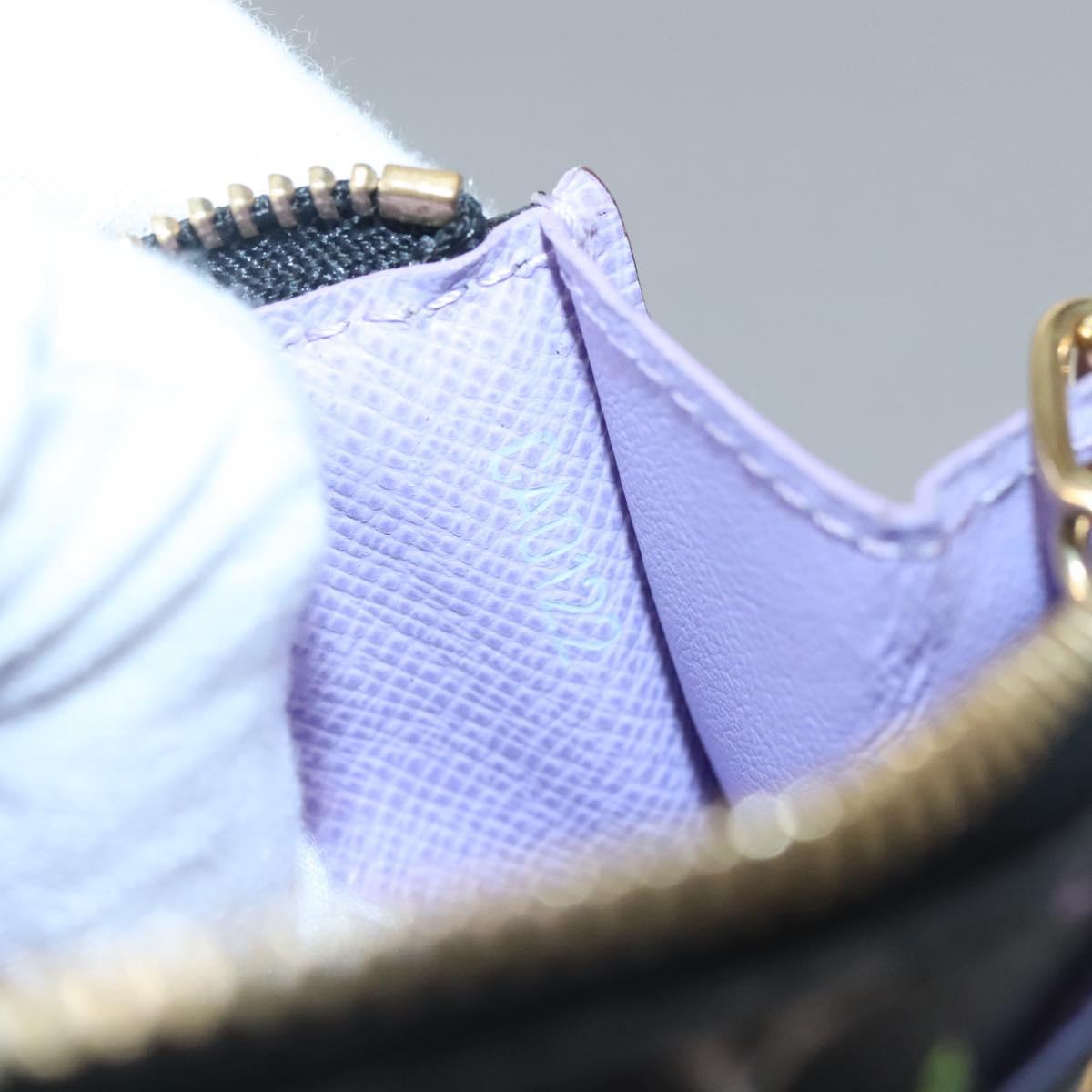 Louis Vuitton Pochette Clés, Black, Canvas, wallet