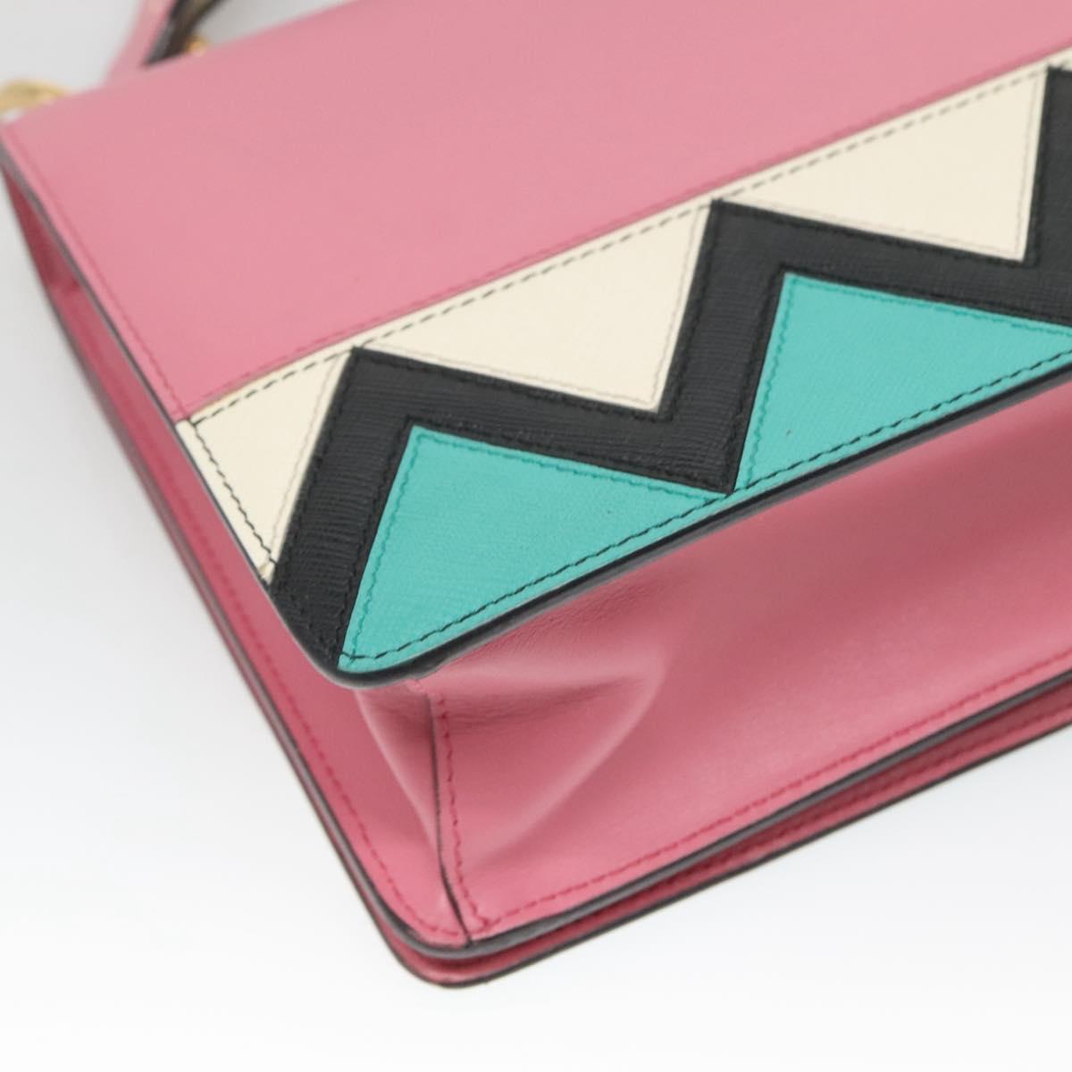 Prada Saffiano, Pink, Leather, shoulder