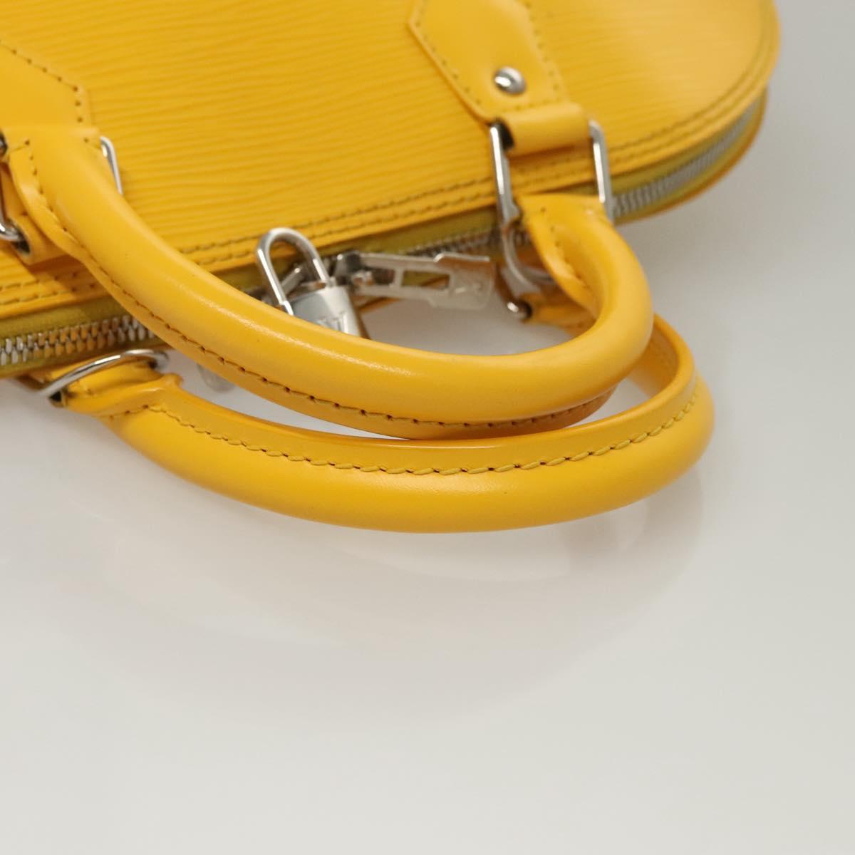 Louis Vuitton Alma, Yellow, Leather, handbag
