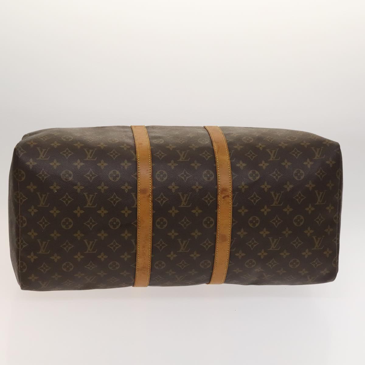 Louis Vuitton Keepall 55, Brown, Canvas, travel