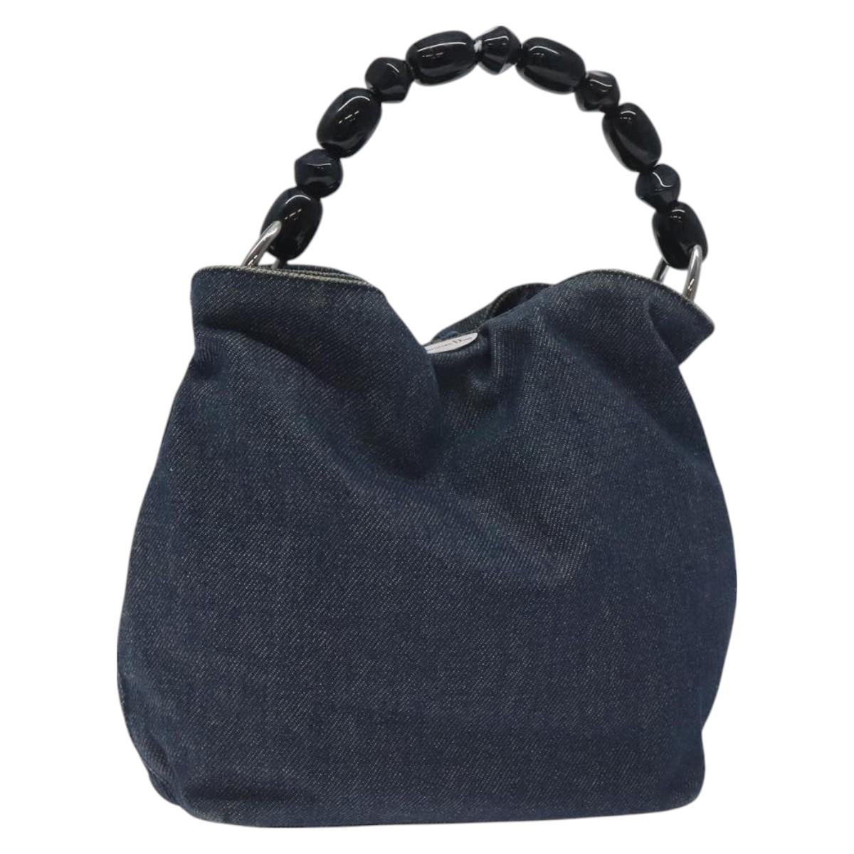 Dior Maris Pearl, Blue, Canvas, handbag