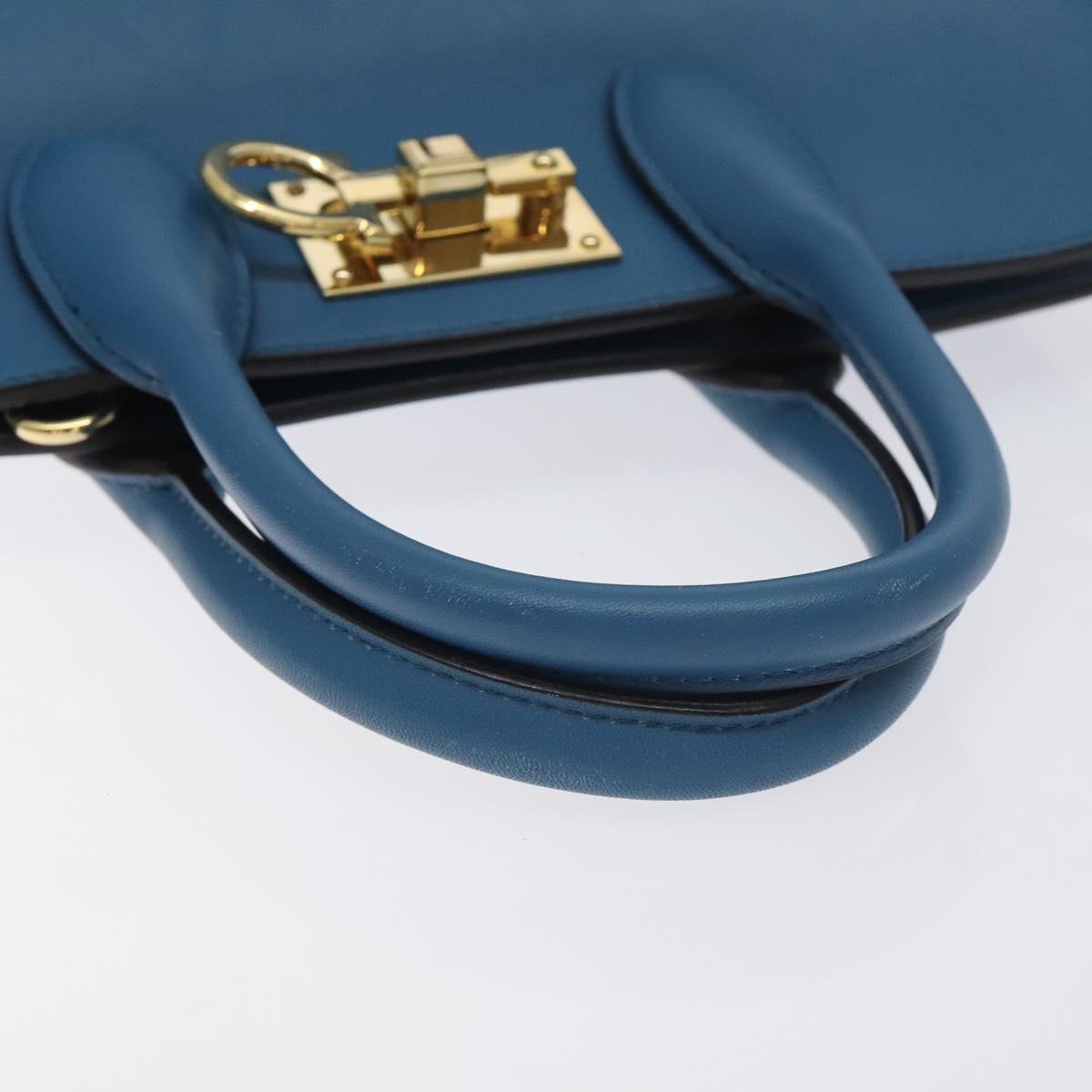 Salvatore Ferragamo Studio, Blue, Leather, handbag