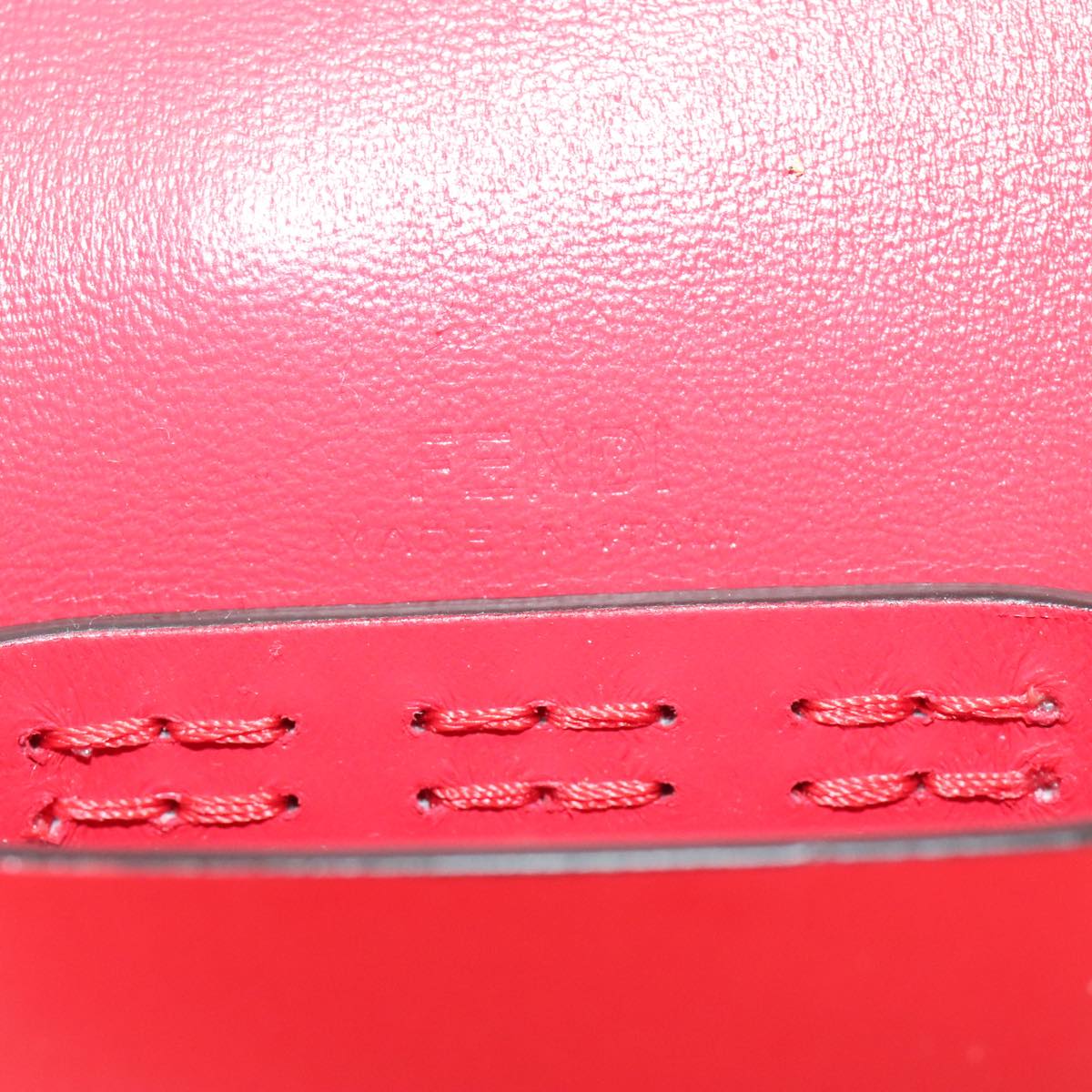 Fendi Baguette, Red, Leather, wallet