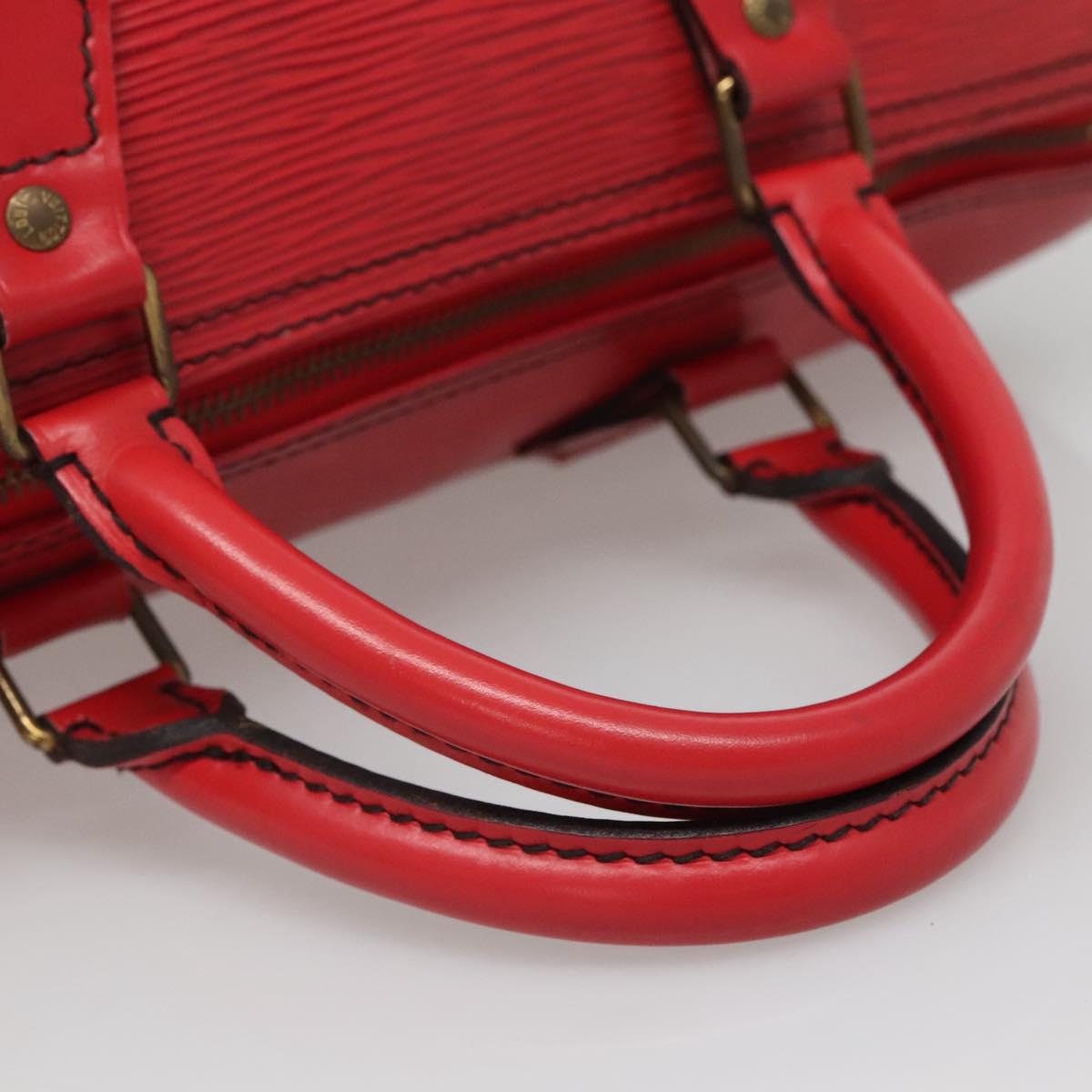 Louis Vuitton Speedy 30, Red, Leather, handbag
