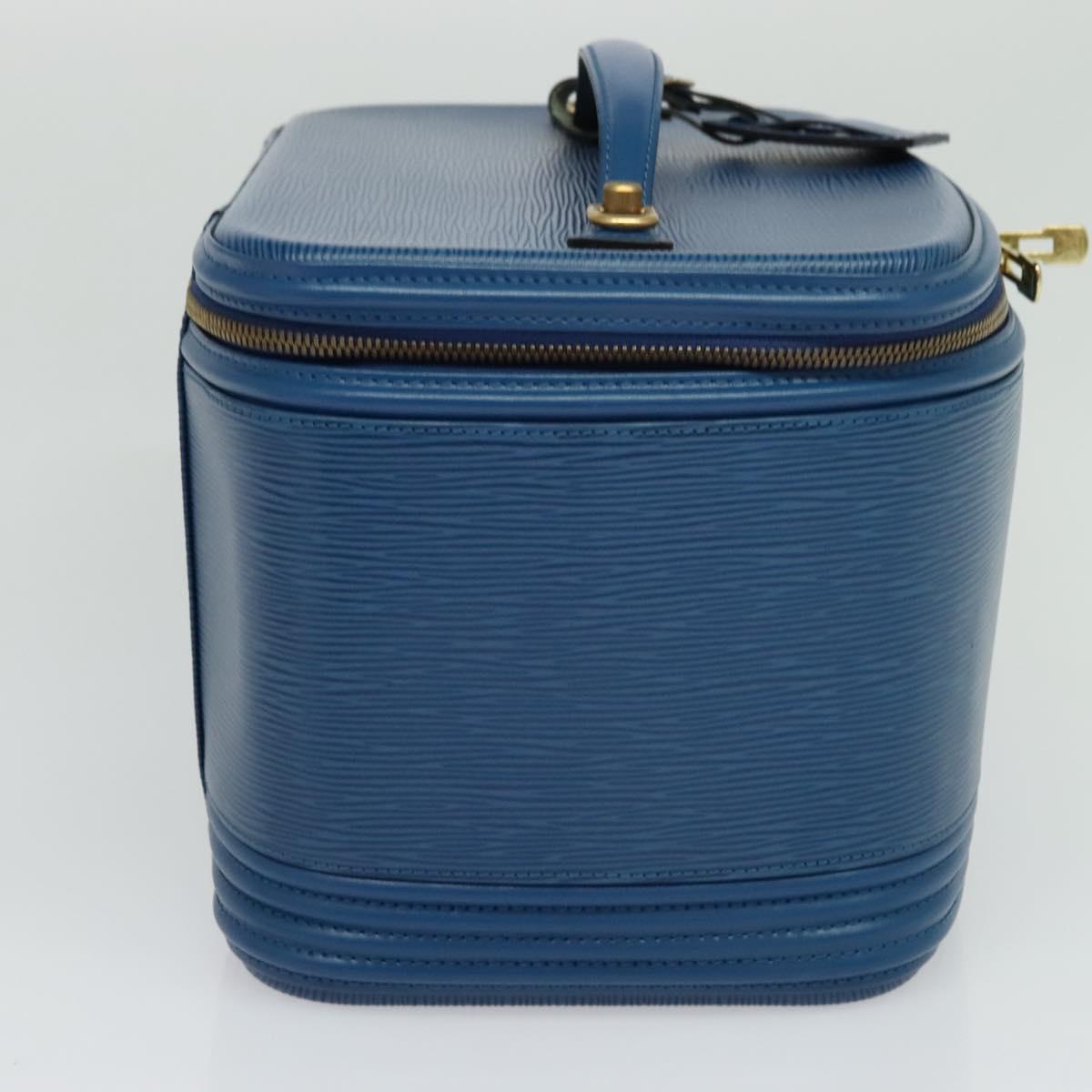 Louis Vuitton Nice, Blue, Leather, handbag