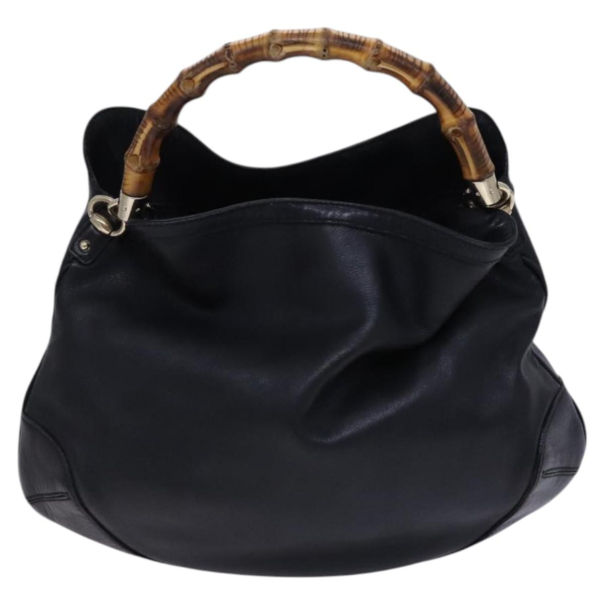 Gucci Peggy, Black, Leather, handbag