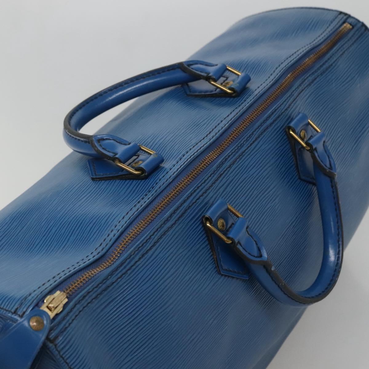 Louis Vuitton Speedy 40, Navy, Leather, handbag