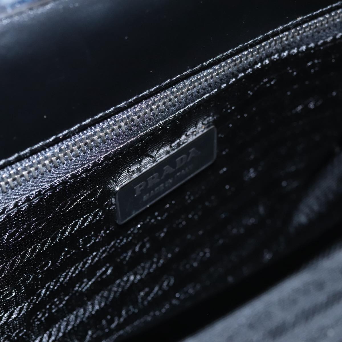 Prada Flame, Black, Leather, handbag