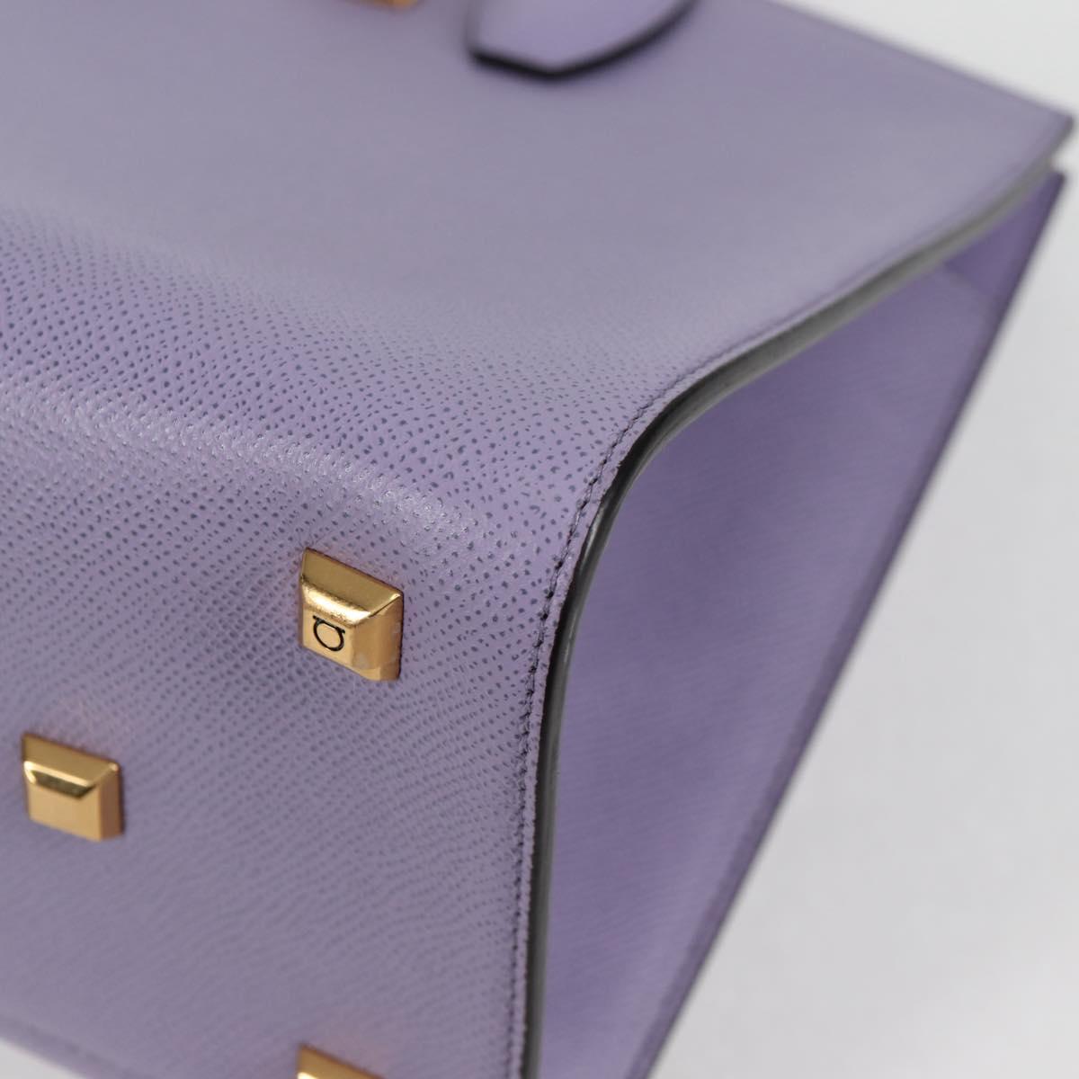 Salvatore Ferragamo Gancini, Purple, Leather, handbag