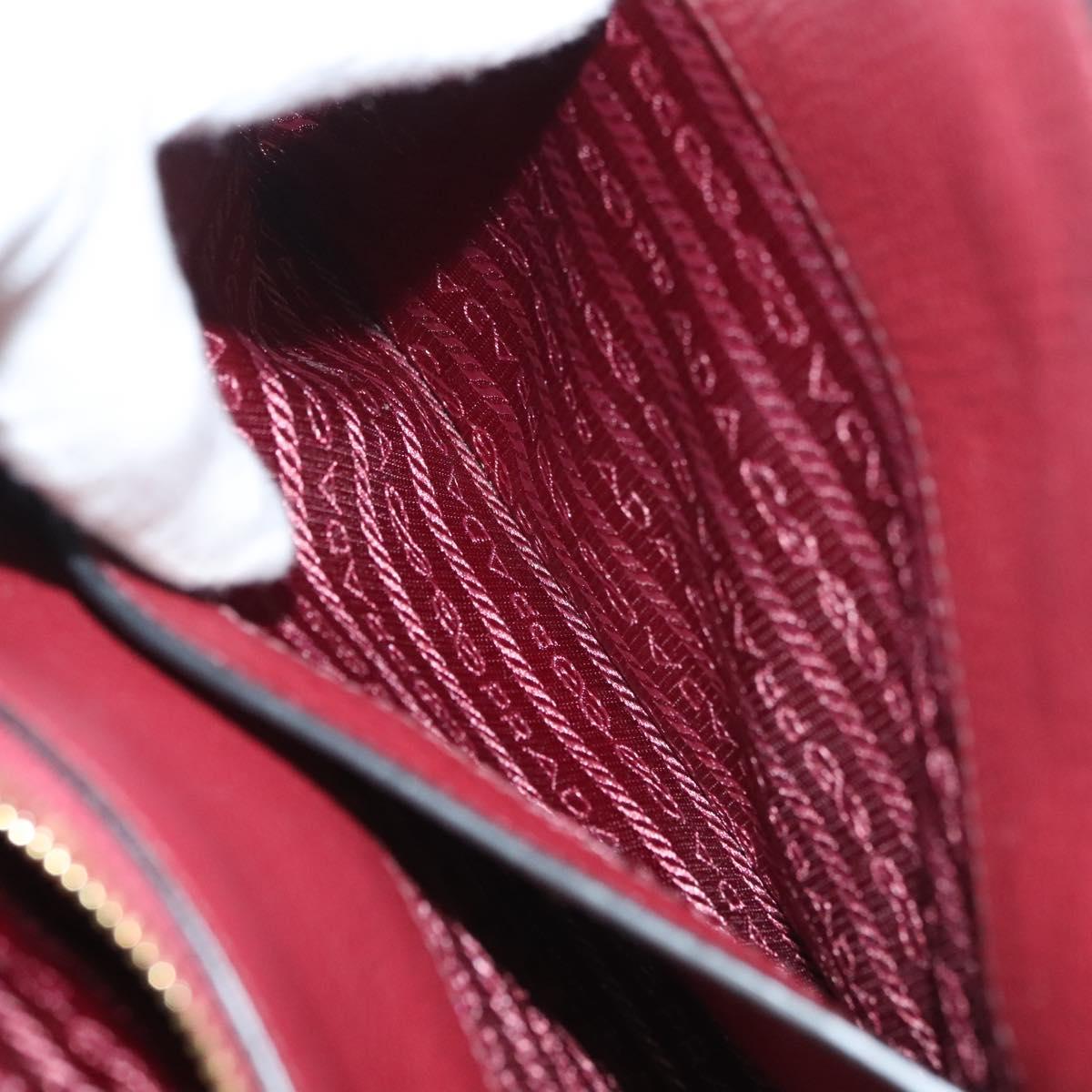 Prada Vitello, Burgundy, Leather, handbag