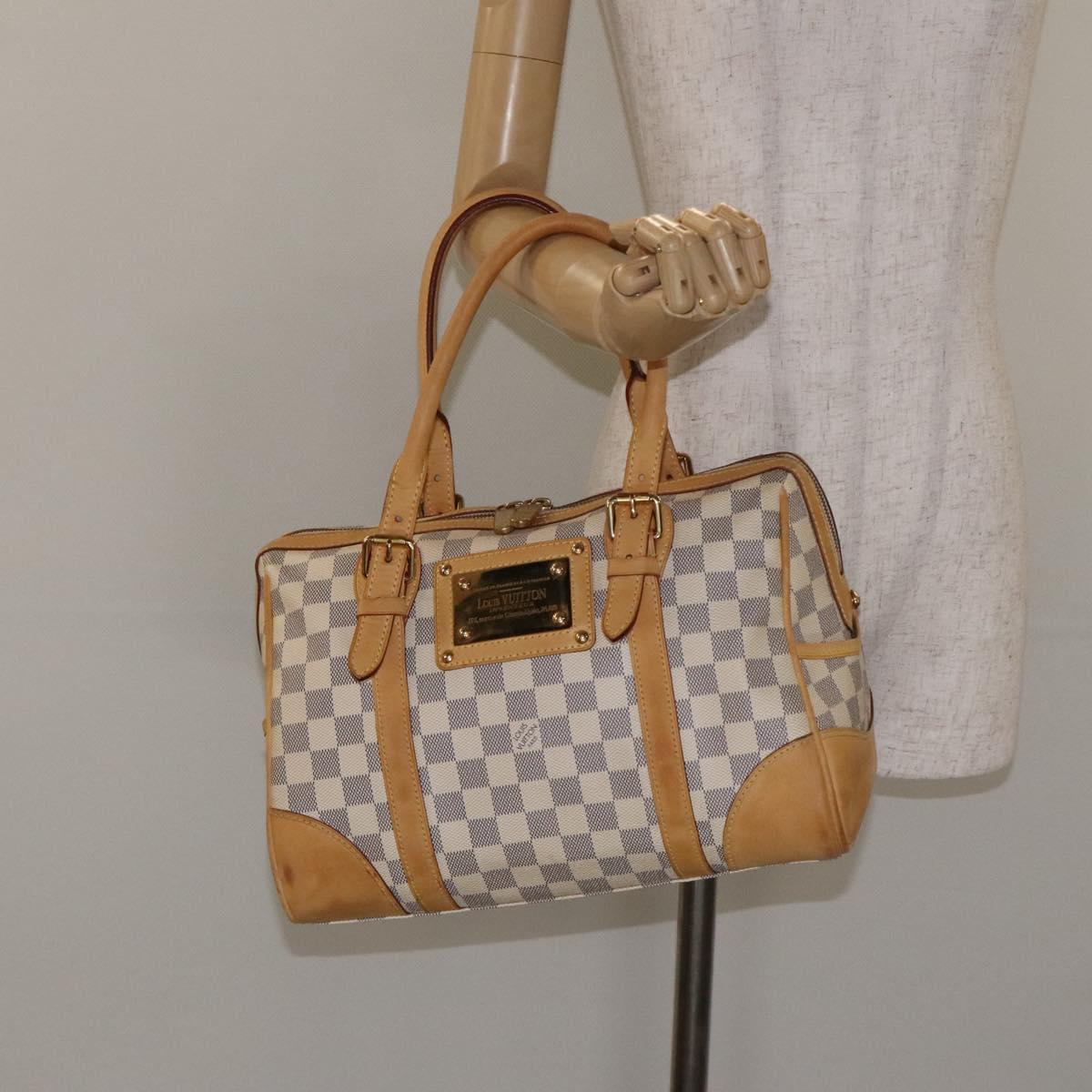 Louis Vuitton Berkeley, White, Canvas, handbag
