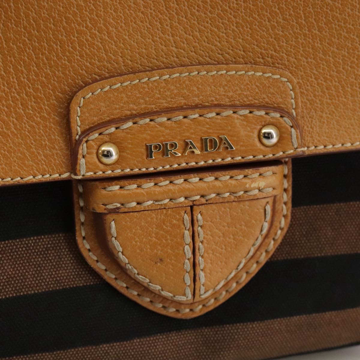 Prada Canapa, Multicolour, Canvas, shoulder