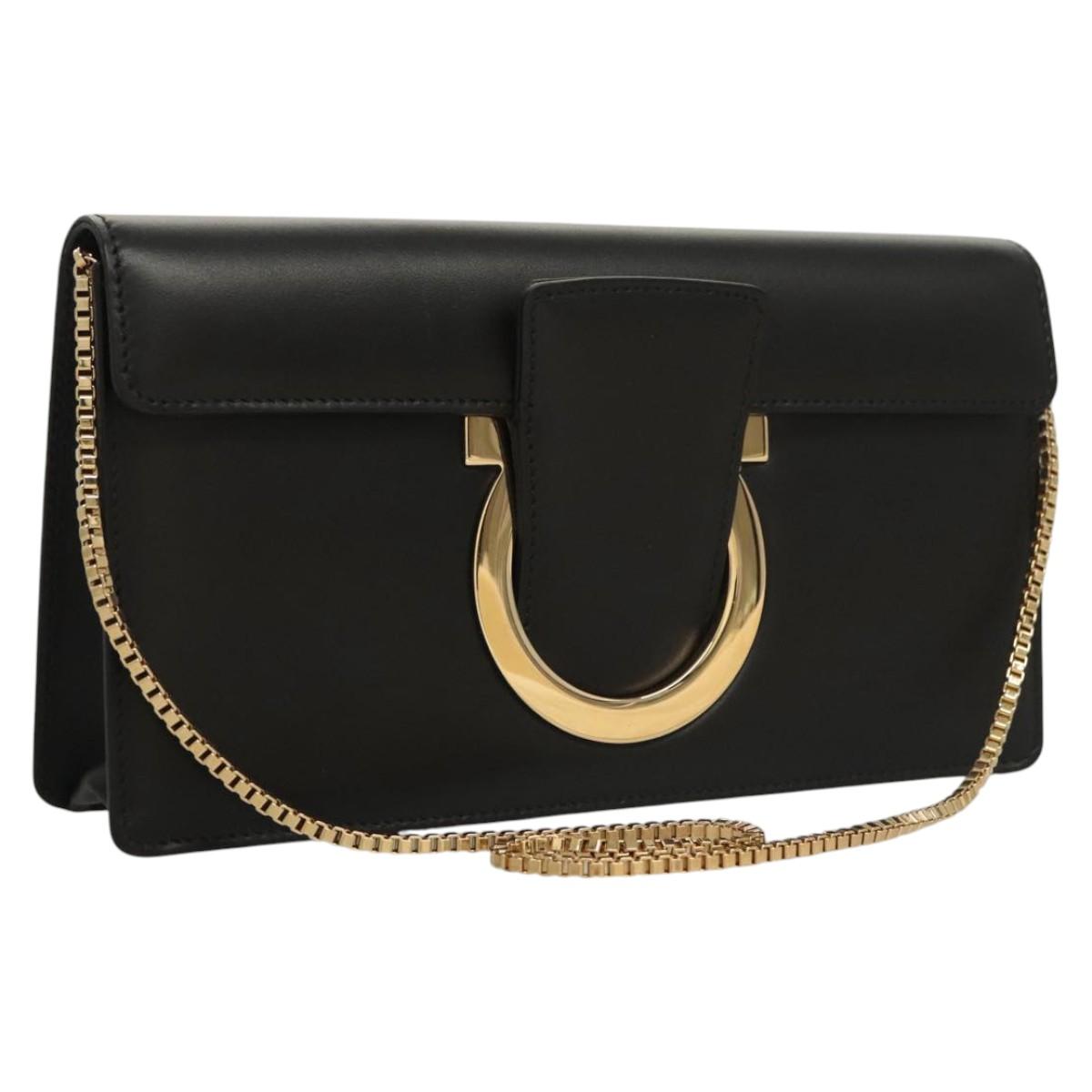 Salvatore Ferragamo Thalia, Black, Leather, shoulder