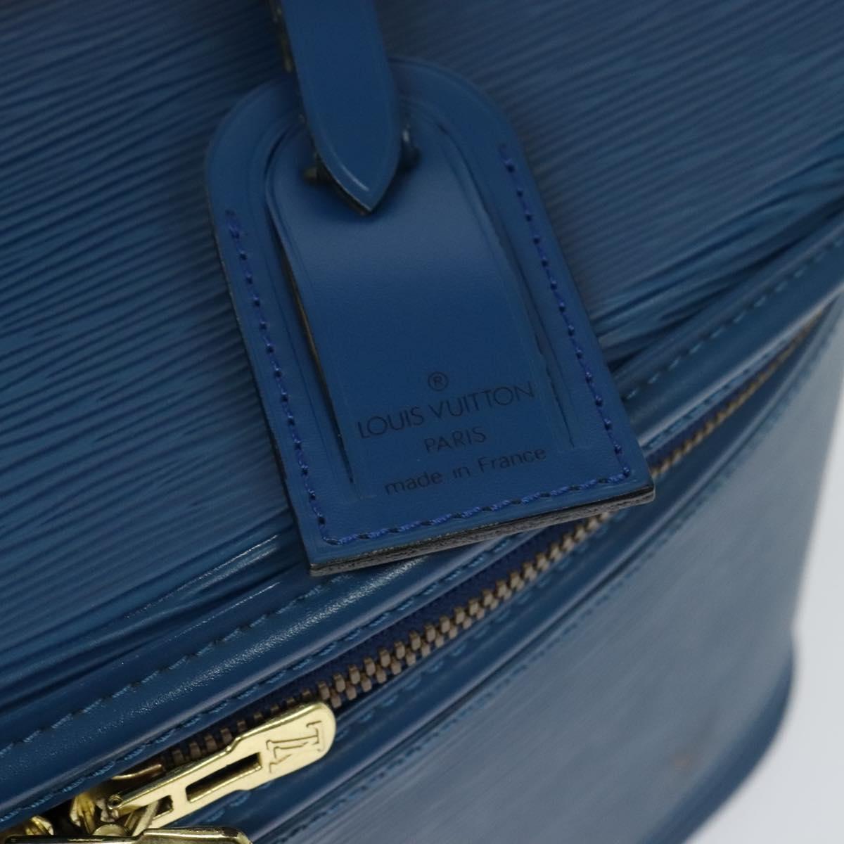 Louis Vuitton Nice, Blue, Leather, handbag