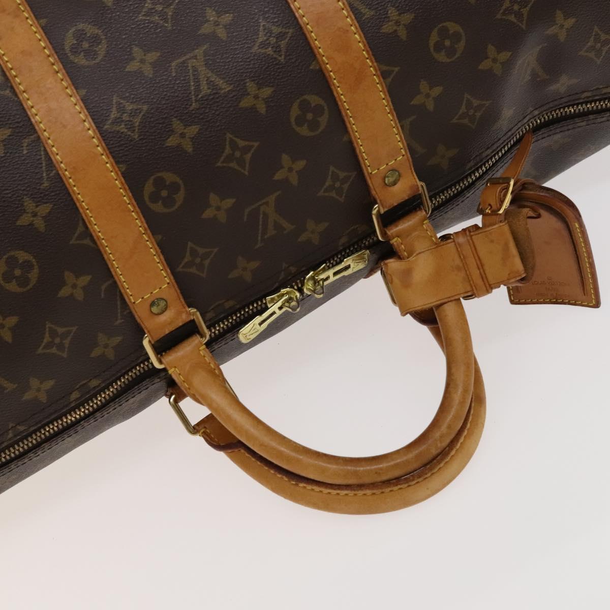 Louis Vuitton Keepall 55, Brown, Canvas, travel