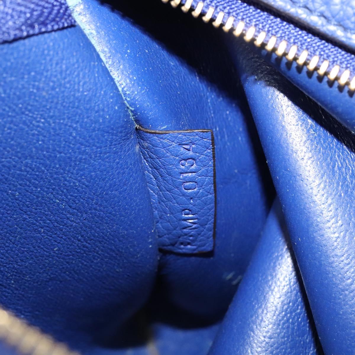 Céline Trapèze, Blue, Leather, handbag