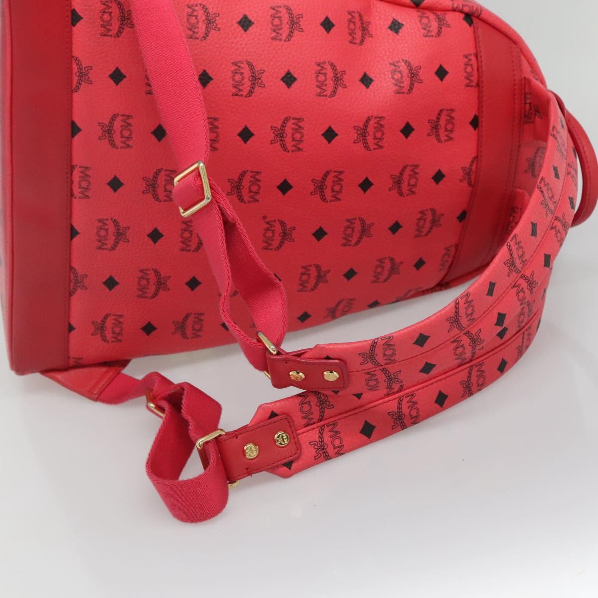 MCM Stark Visetos, Pink, Canvas, backpack