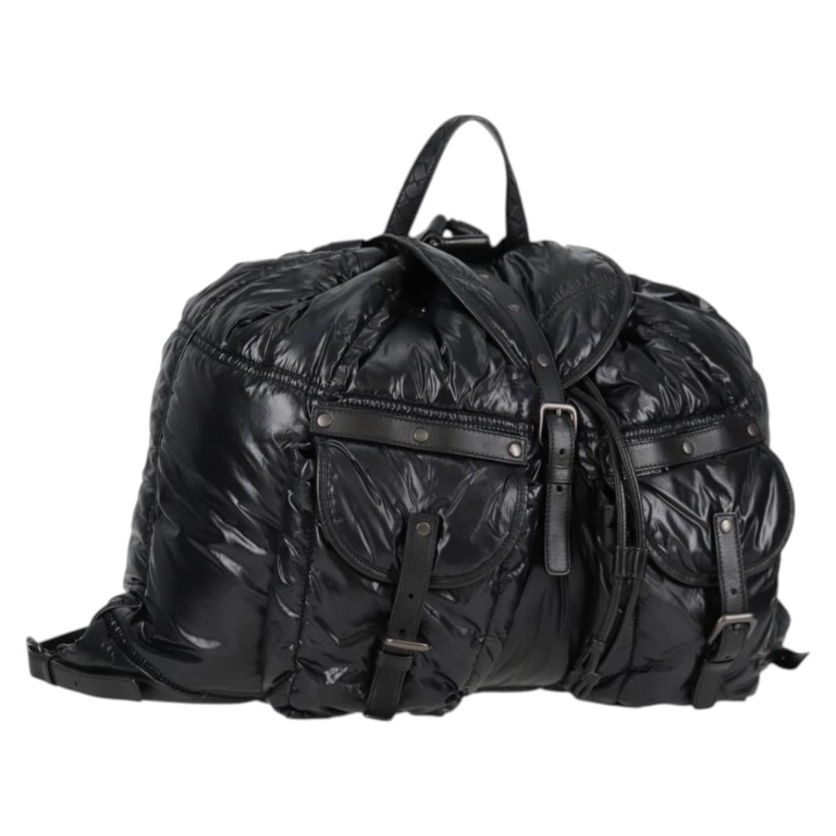 Bottega Veneta Spinnaker, Black, NYLON, backpack