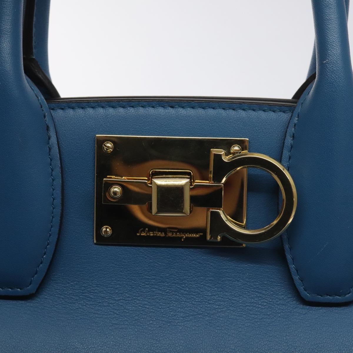 Salvatore Ferragamo Studio, Blue, Leather, handbag