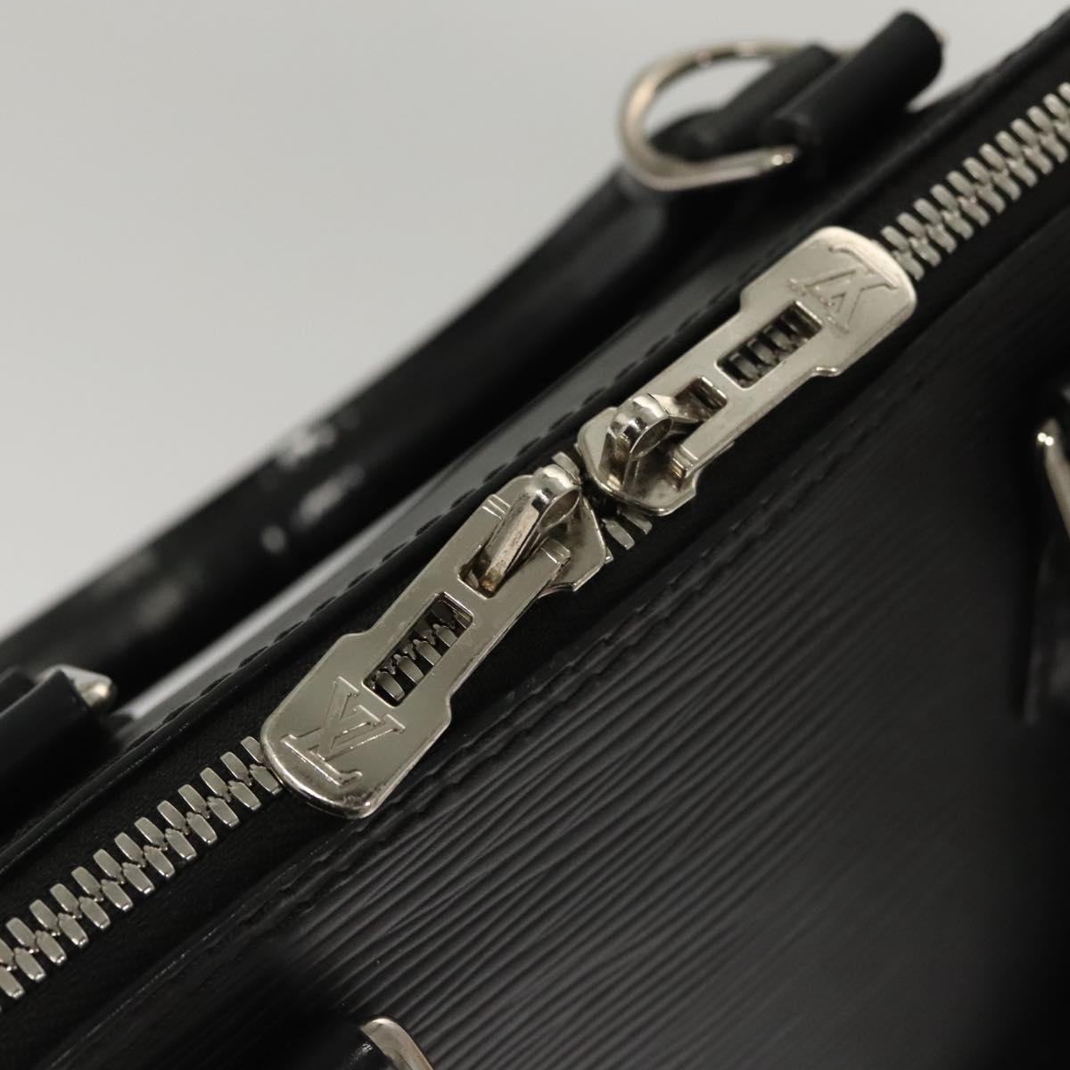 Louis Vuitton Alma, Black, Leather, handbag