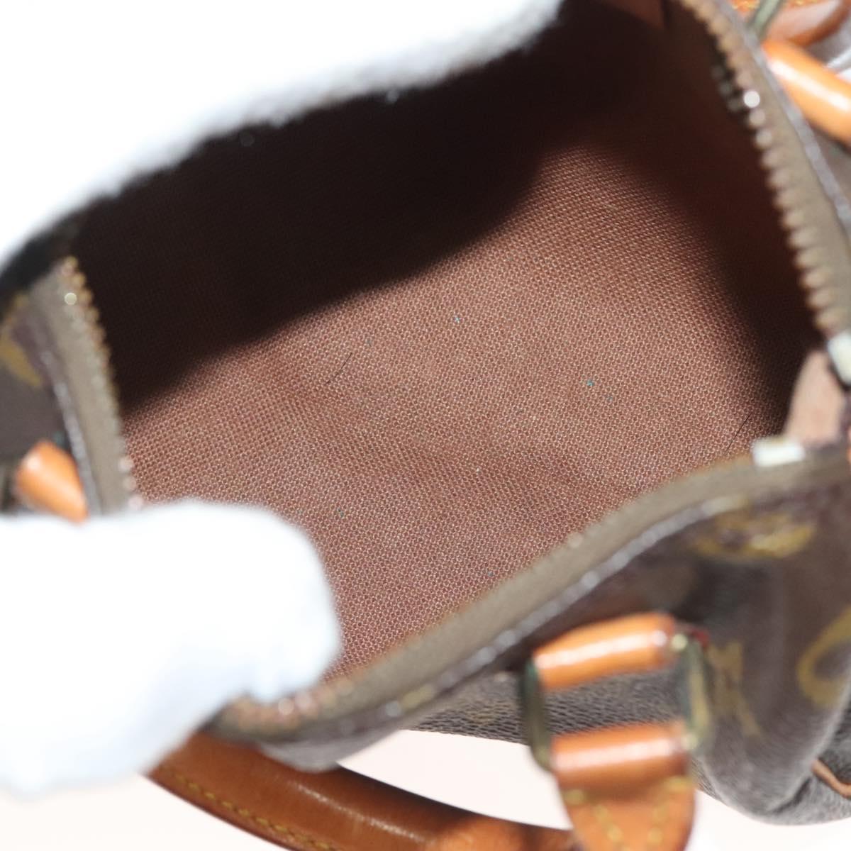 Louis Vuitton Mini speedy, Brown, "CANVAS, LEATHER", handbag