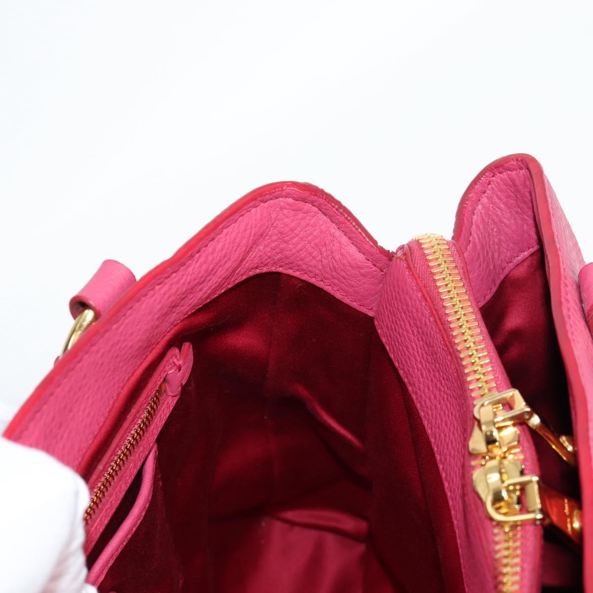 Miu Miu Vitello, Pink, Leather, tote