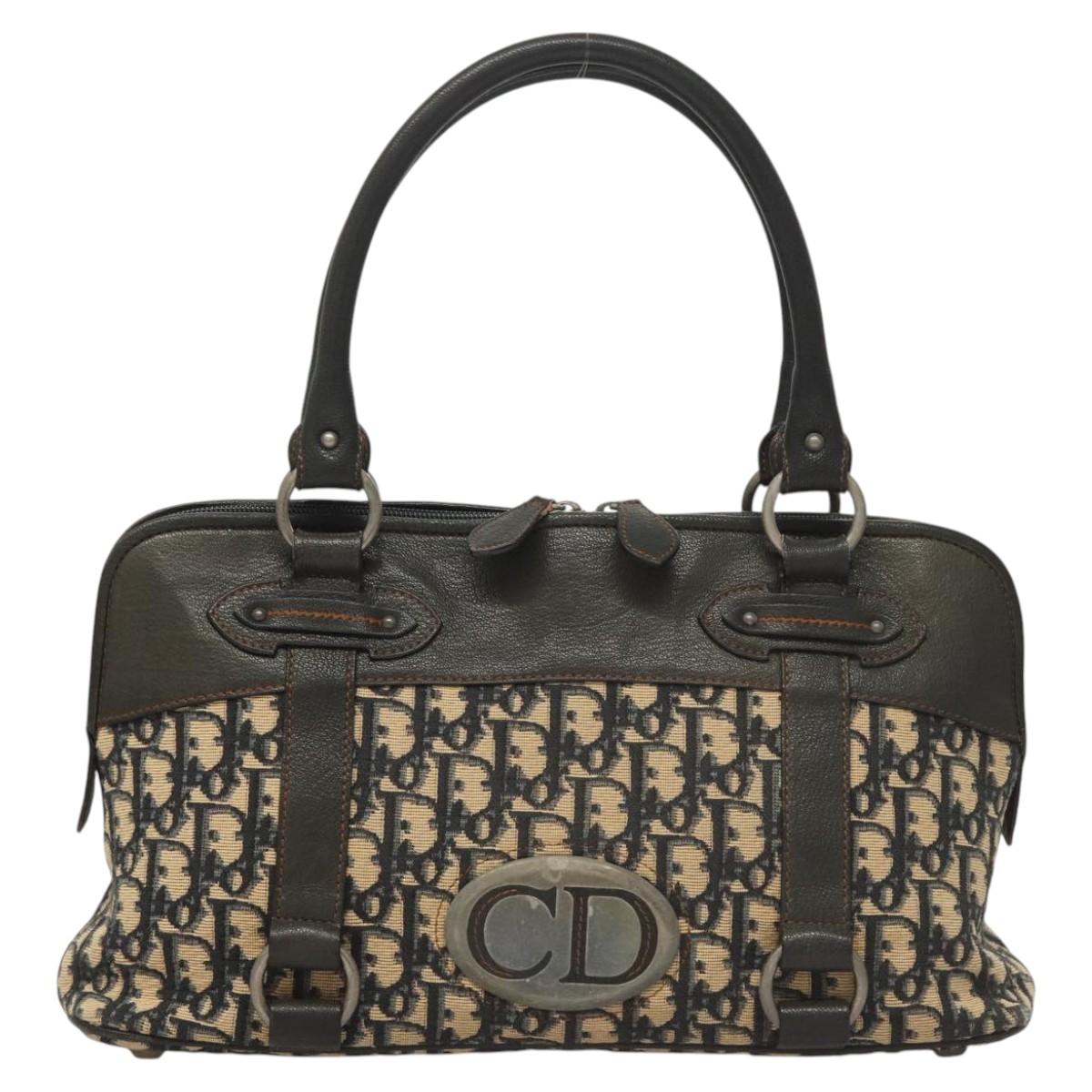 Dior CD, Navy, Canvas, handbag