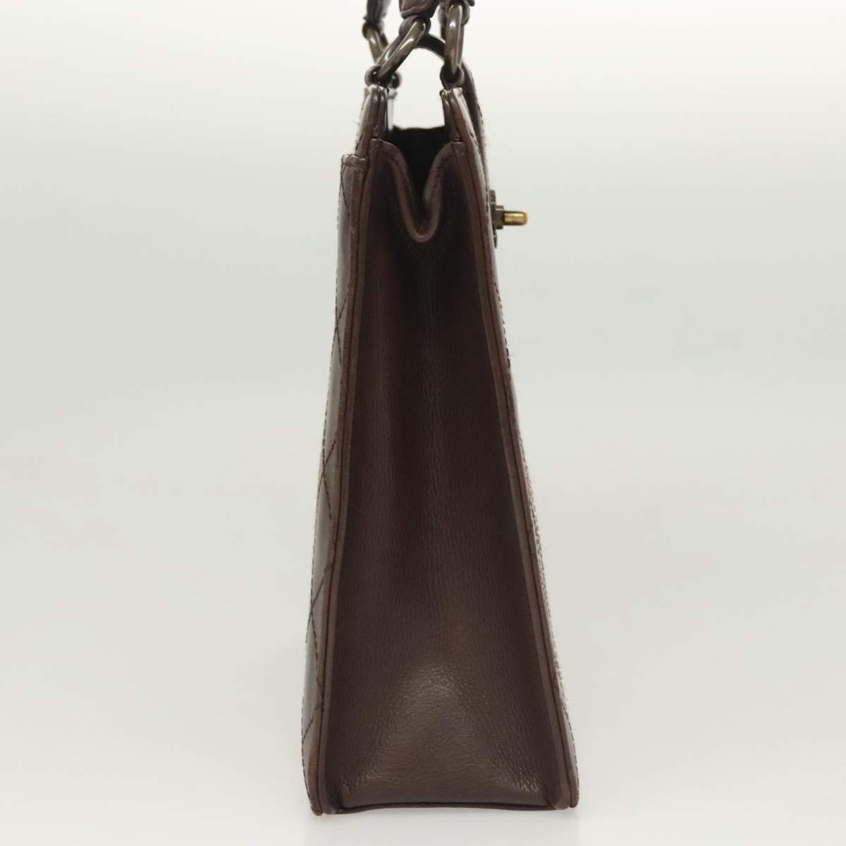 Chanel Coco Mark, Brown, Leather, handbag