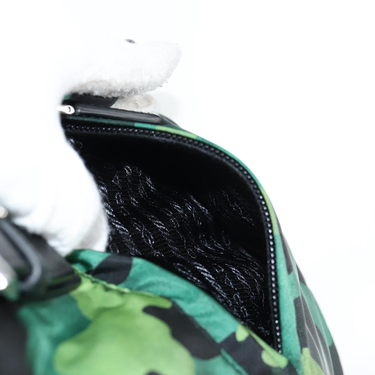 Prada, Green, NYLON, backpack