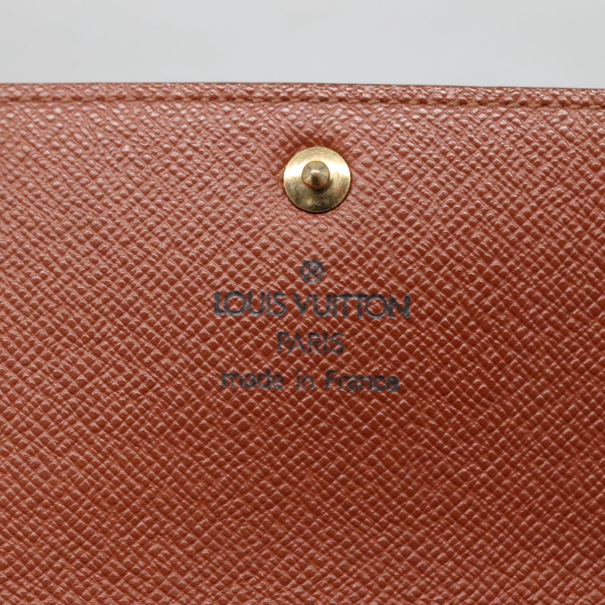 Louis Vuitton Porte Monnaie Credit, Brown, Canvas, wallet