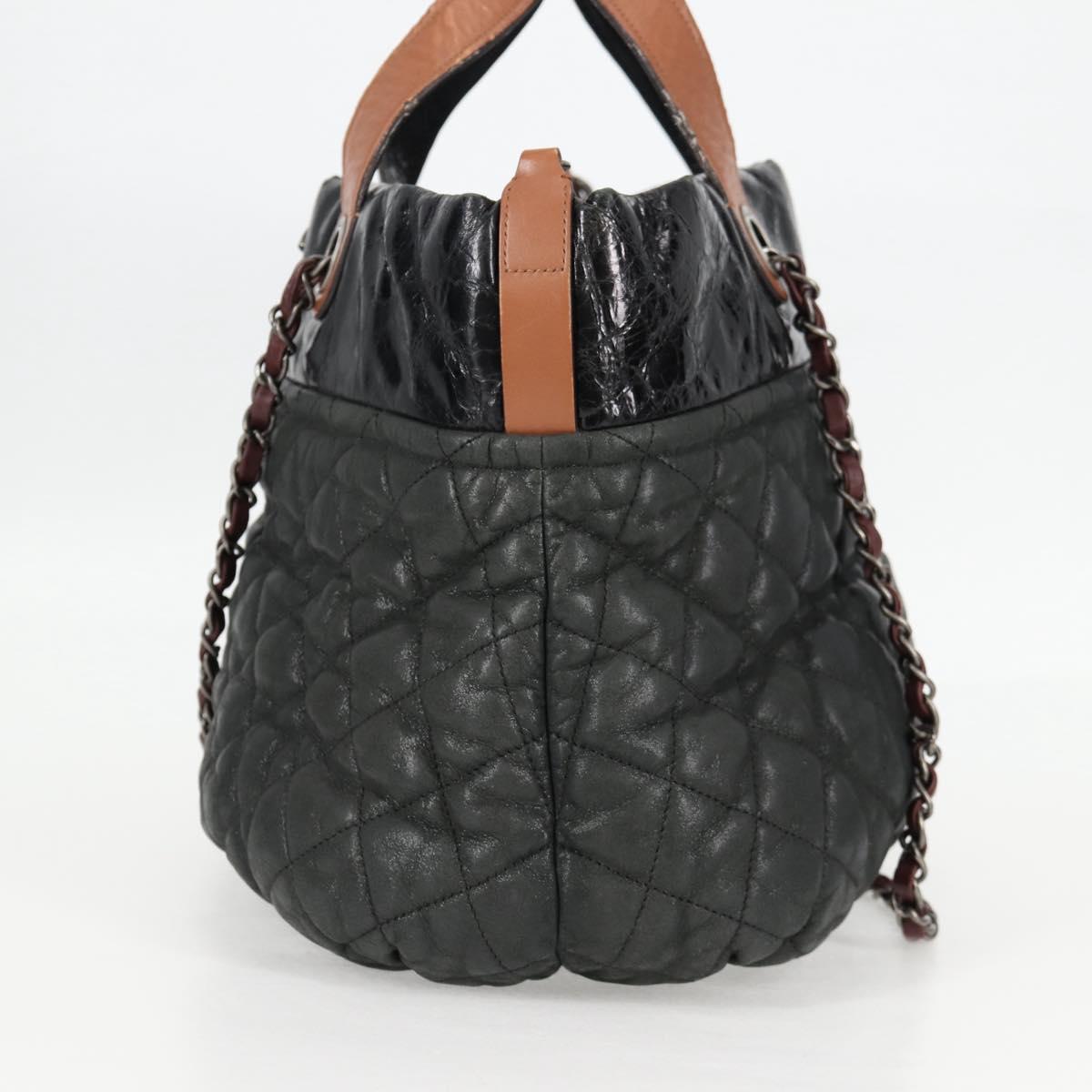 Chanel Cabas, Khaki, Leather, handbag