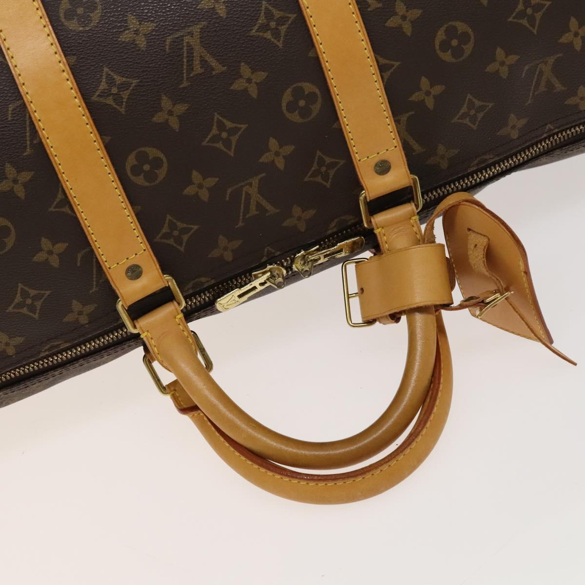 Louis Vuitton Keepall 55, Brown, Canvas, travel