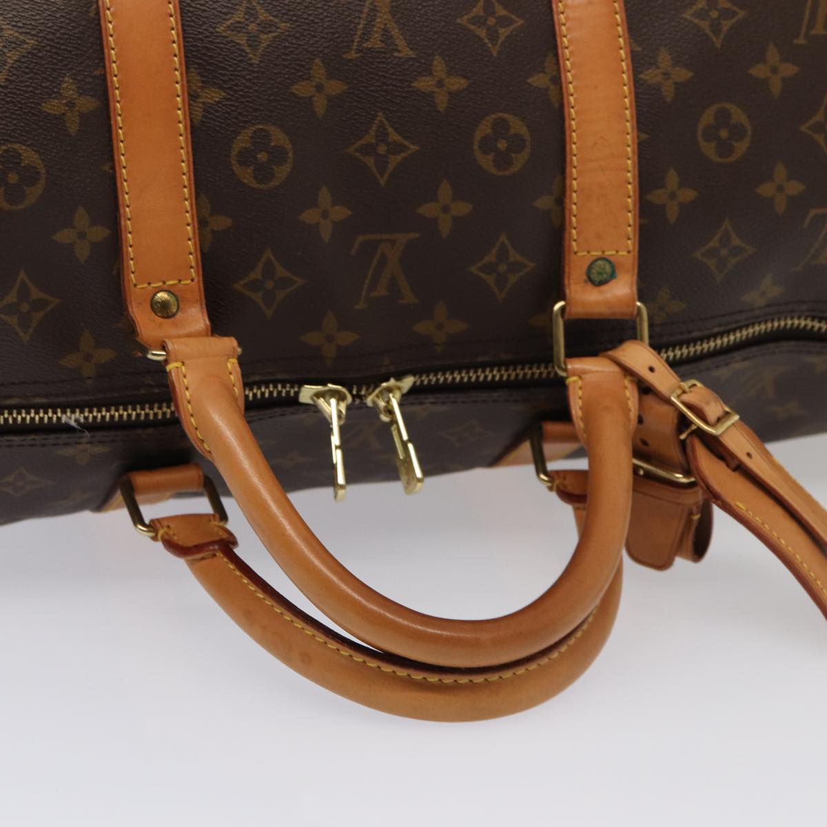 Louis Vuitton Keepall 60, Brown, Canvas, travel