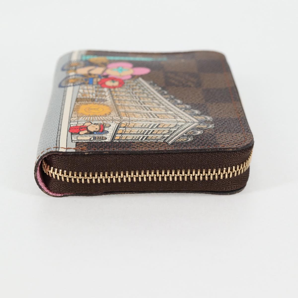 Louis Vuitton Zippy, Brown, Canvas, wallet