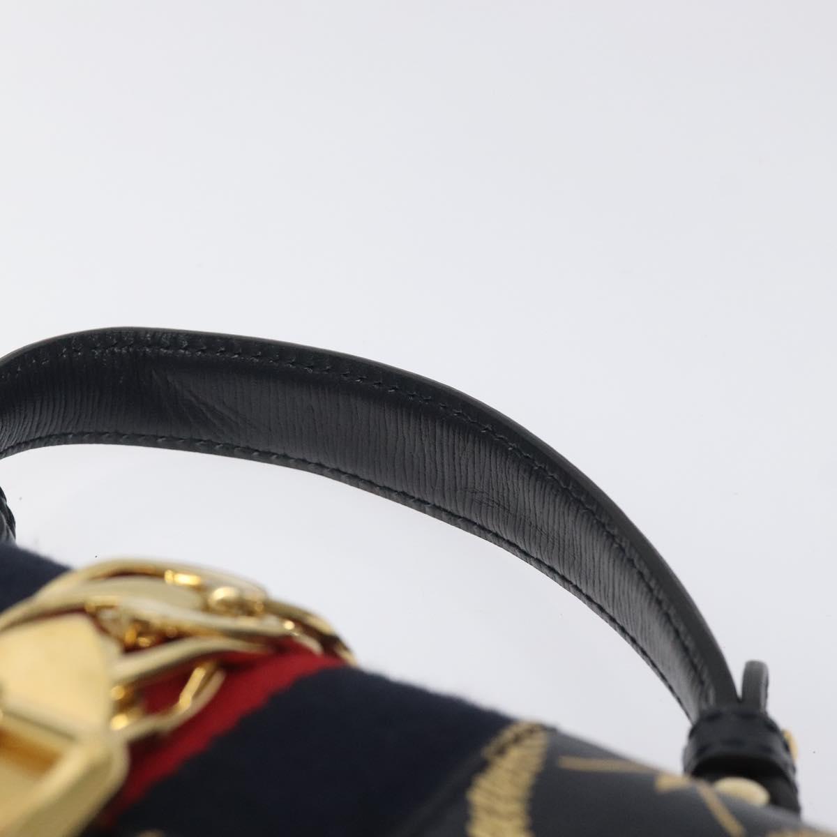 Gucci Sylvie, Navy, Leather, handbag
