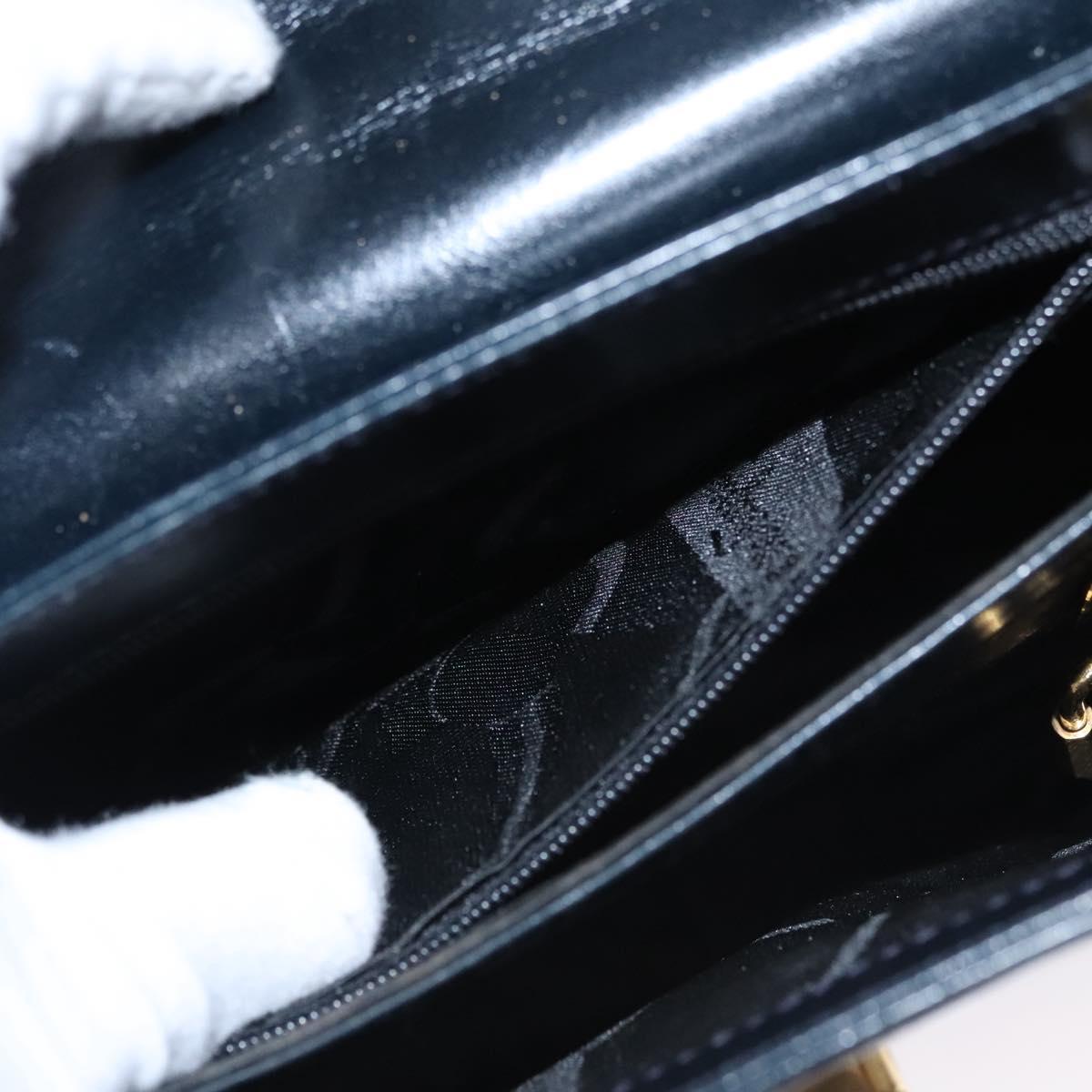 Salvatore Ferragamo Gancini, Black, Leather, handbag