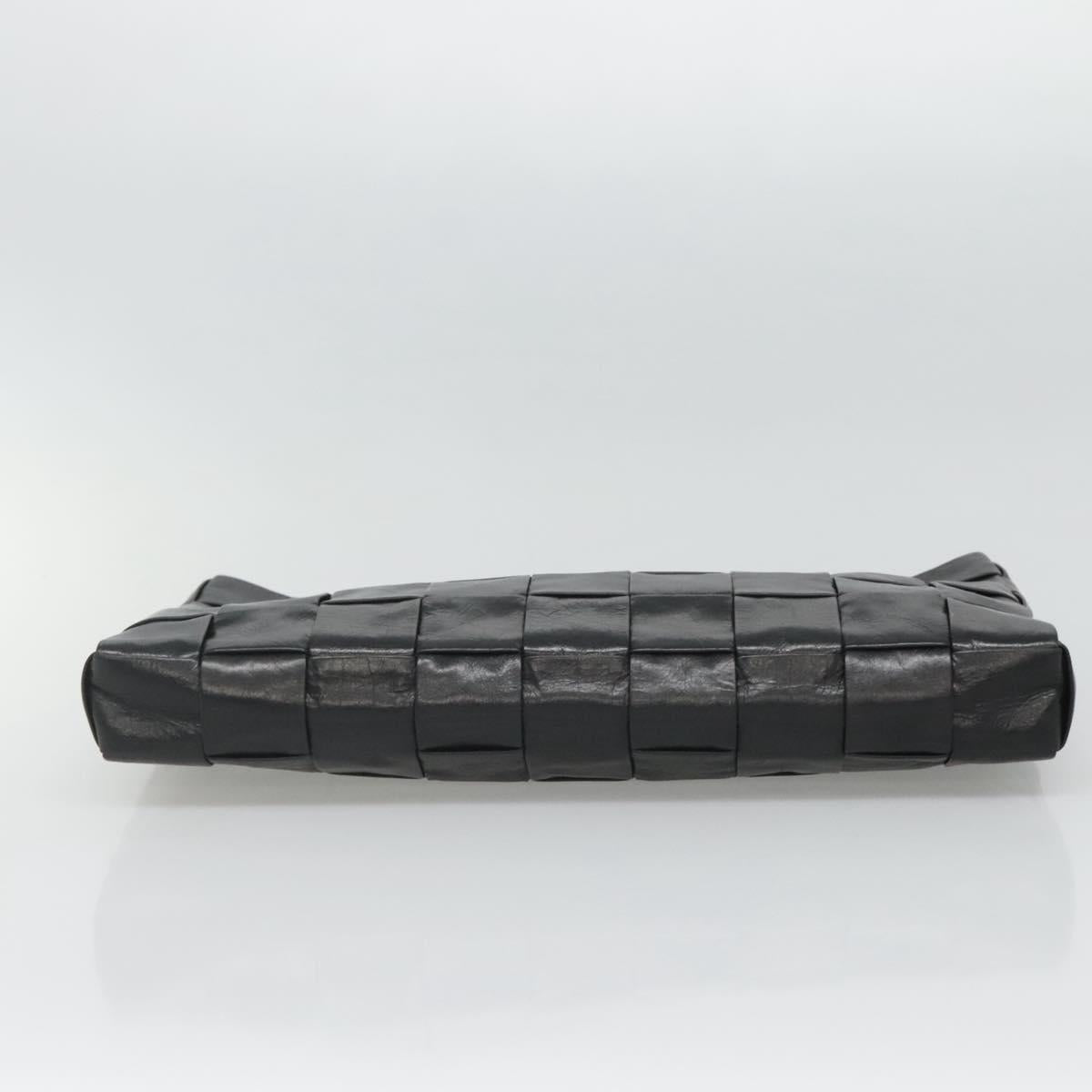 Bottega Veneta Intrecciato, Black, Leather, clutch