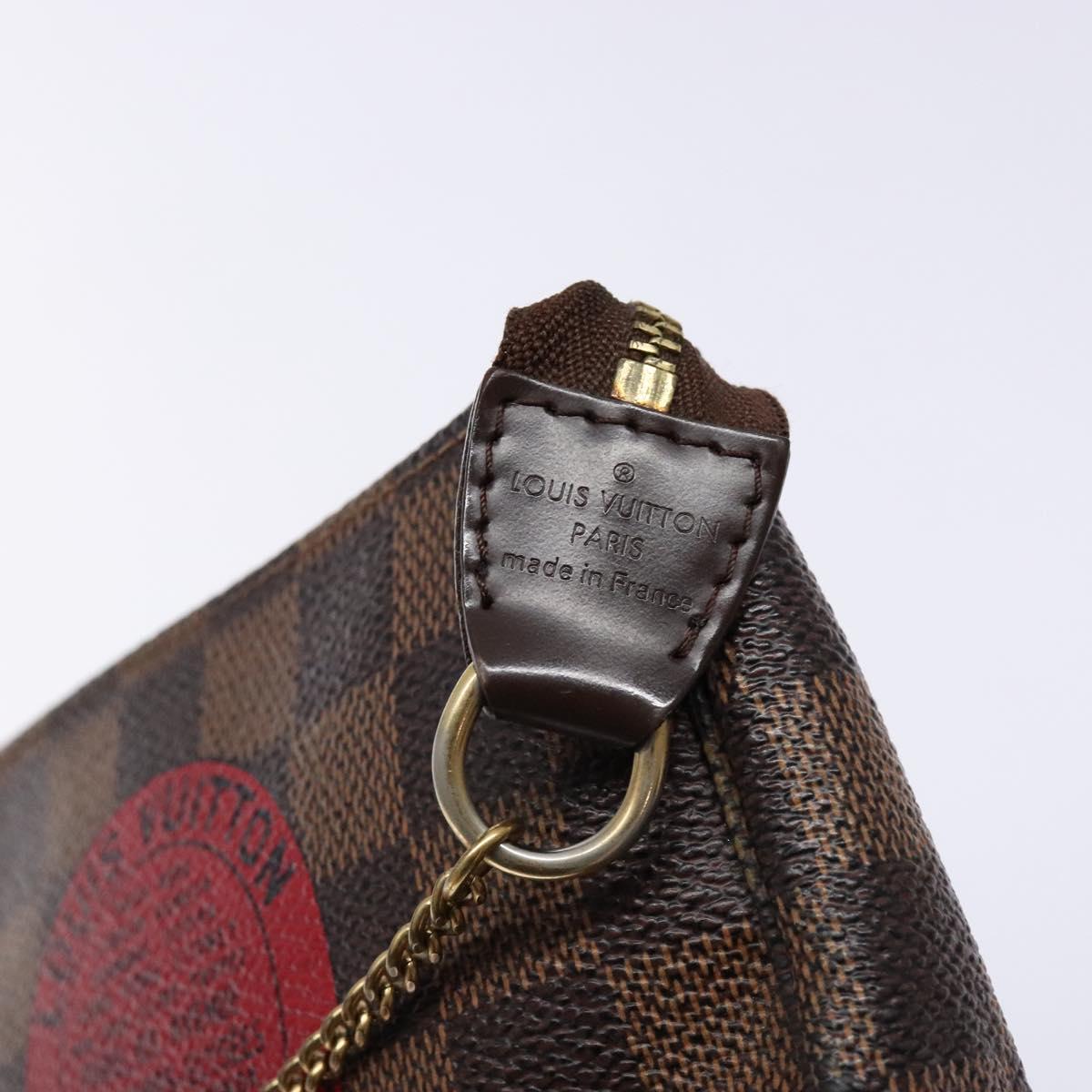 Louis Vuitton Mini Pochette Accessoires, Brown, Canvas, handbag