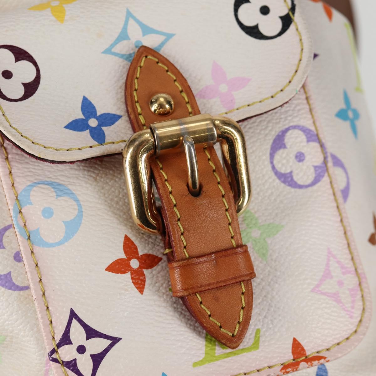Louis Vuitton Petit Noé, White, Canvas, shoulder