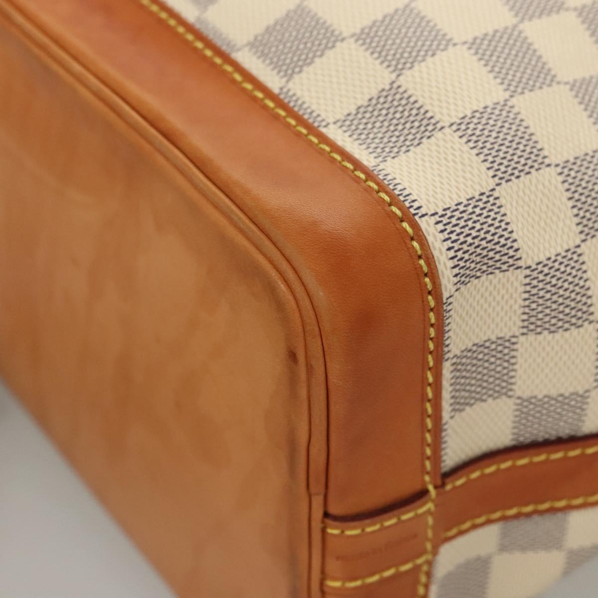 Louis Vuitton Noé BB, White, Canvas, shoulder