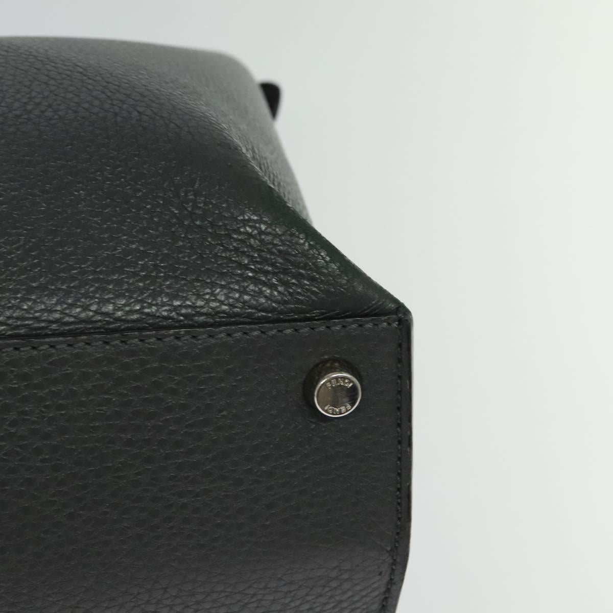 Fendi Peekaboo, Grey, Leather, handbag