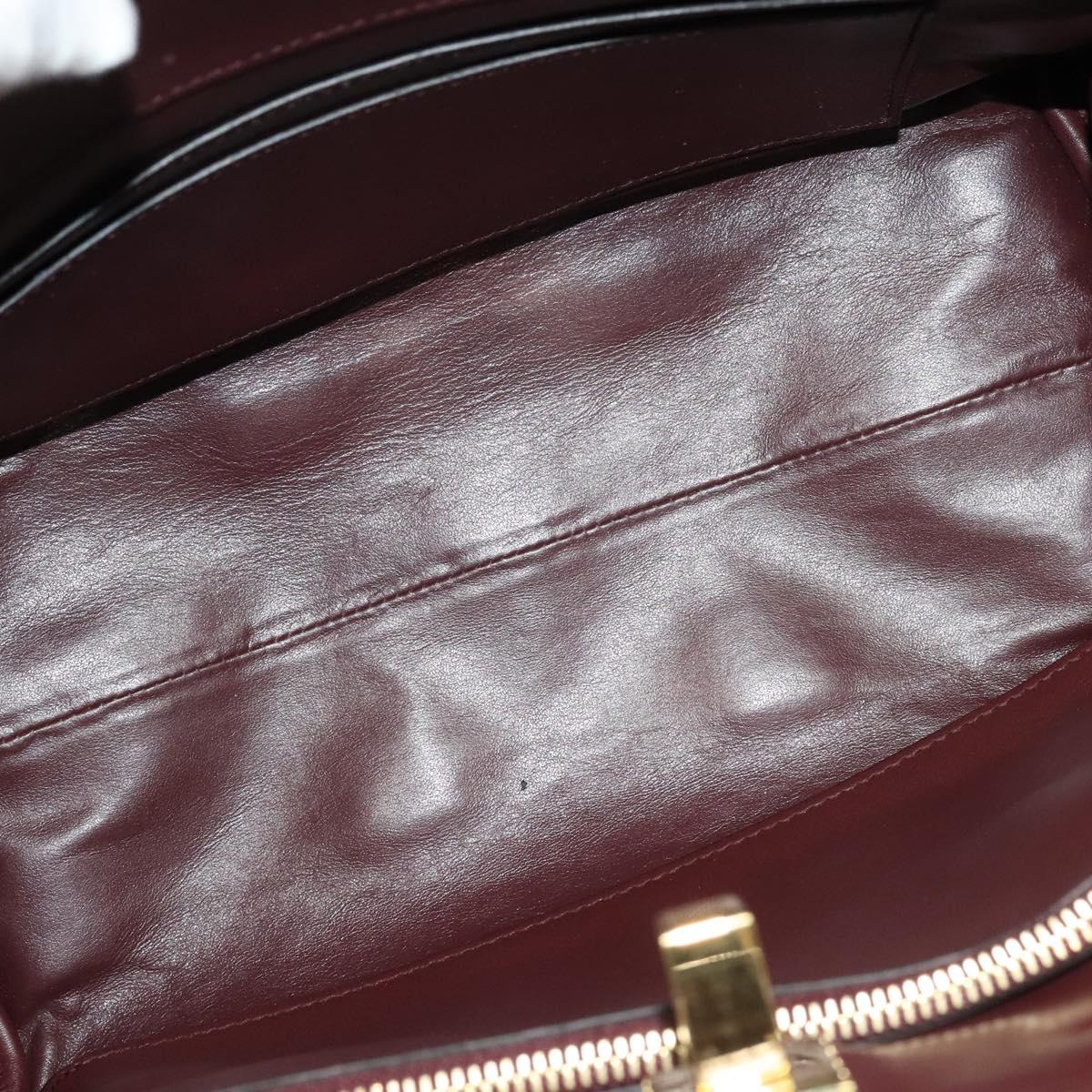 Salvatore Ferragamo Studio, Burgundy, Leather, handbag