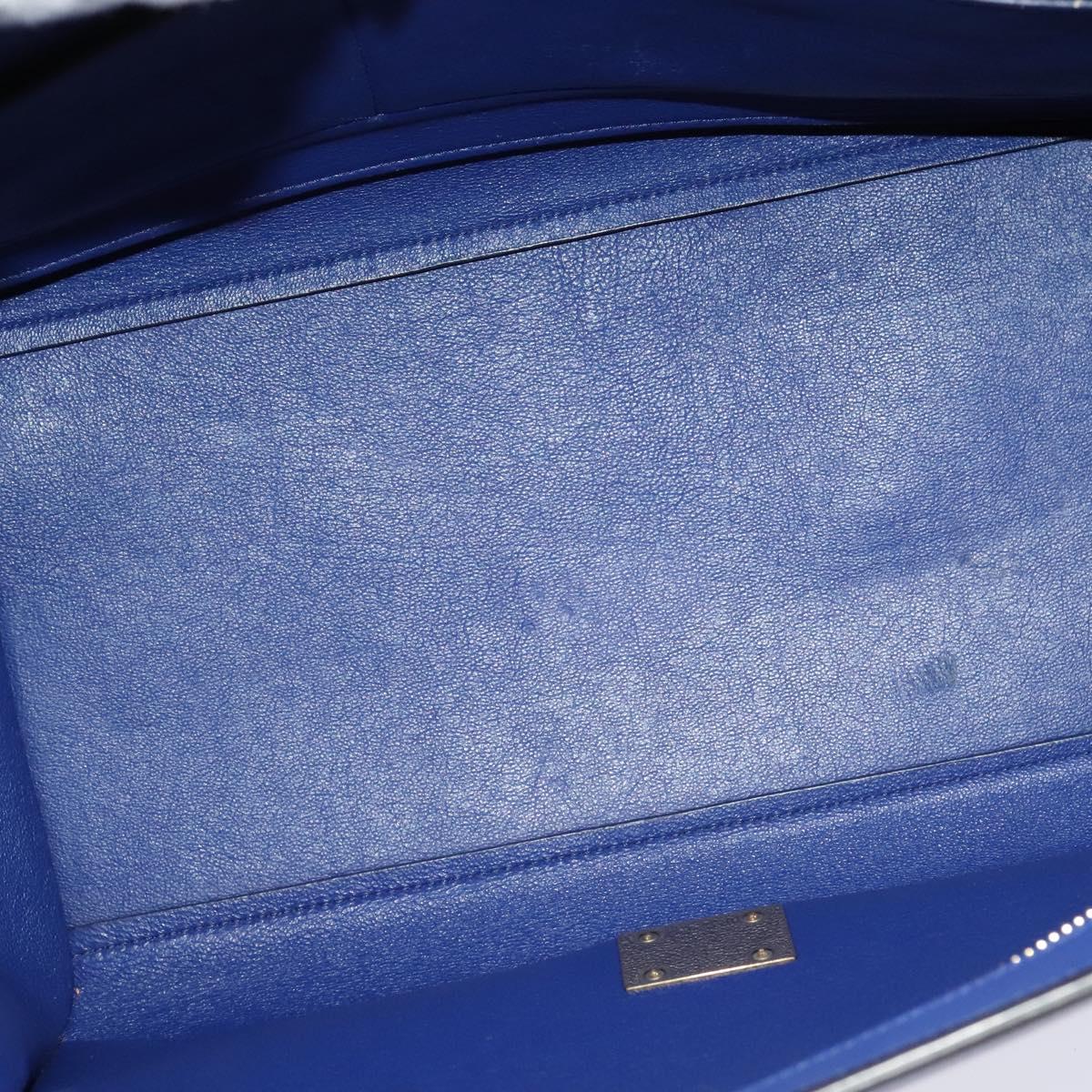 Céline Trapèze, Blue, Leather, handbag