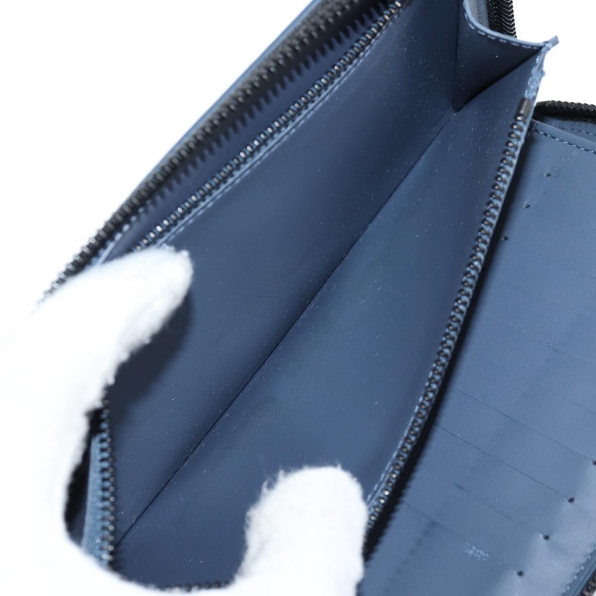 Louis Vuitton Zippy Wallet Vertical, Navy, Leather, wallet