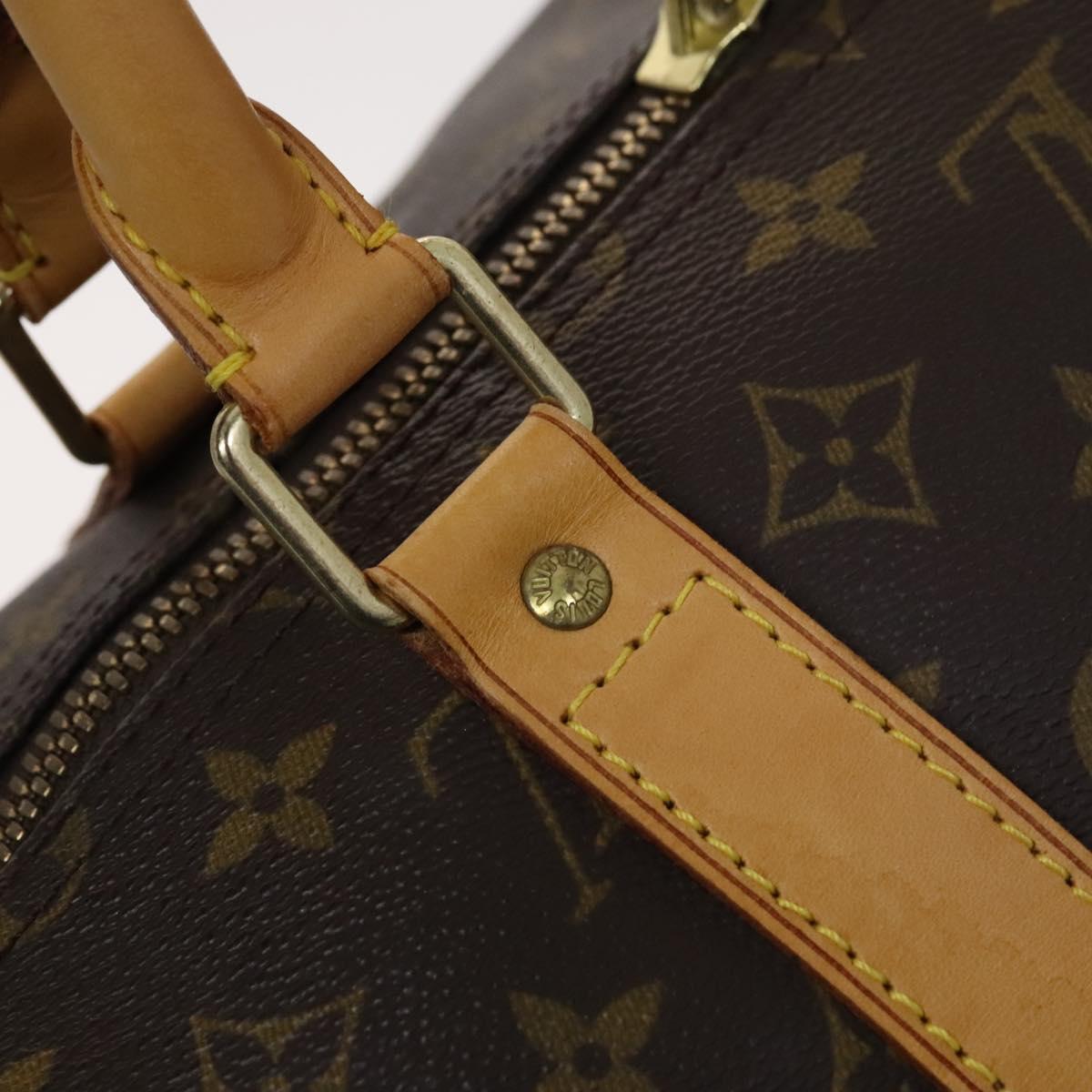 Louis Vuitton Keepall 55, Brown, Canvas, travel