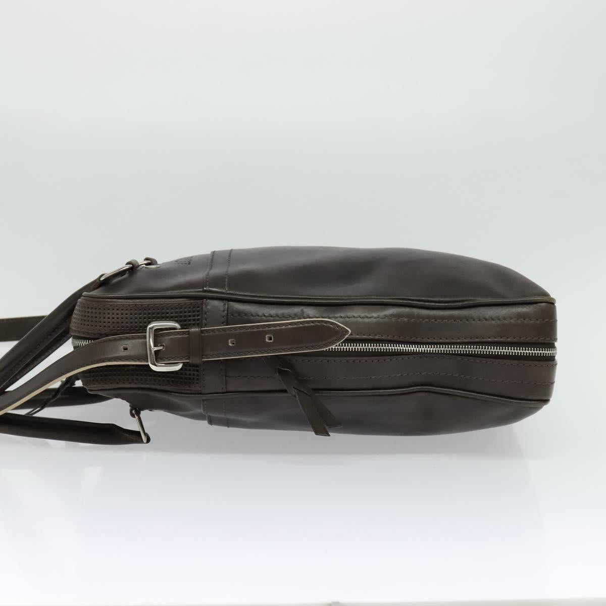Louis Vuitton Bequia, Brown, Leather, handbag
