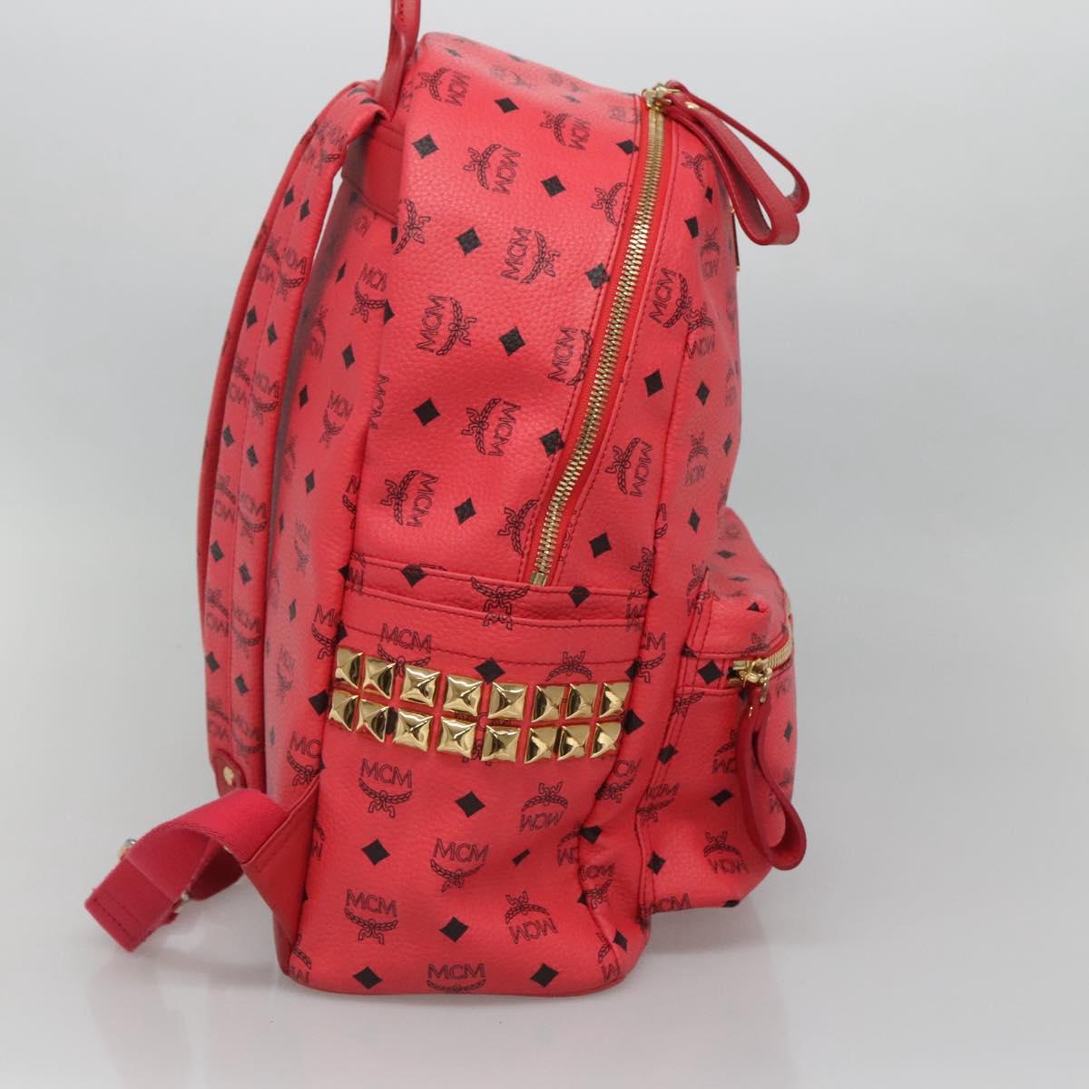 MCM Stark Visetos, Pink, Canvas, backpack